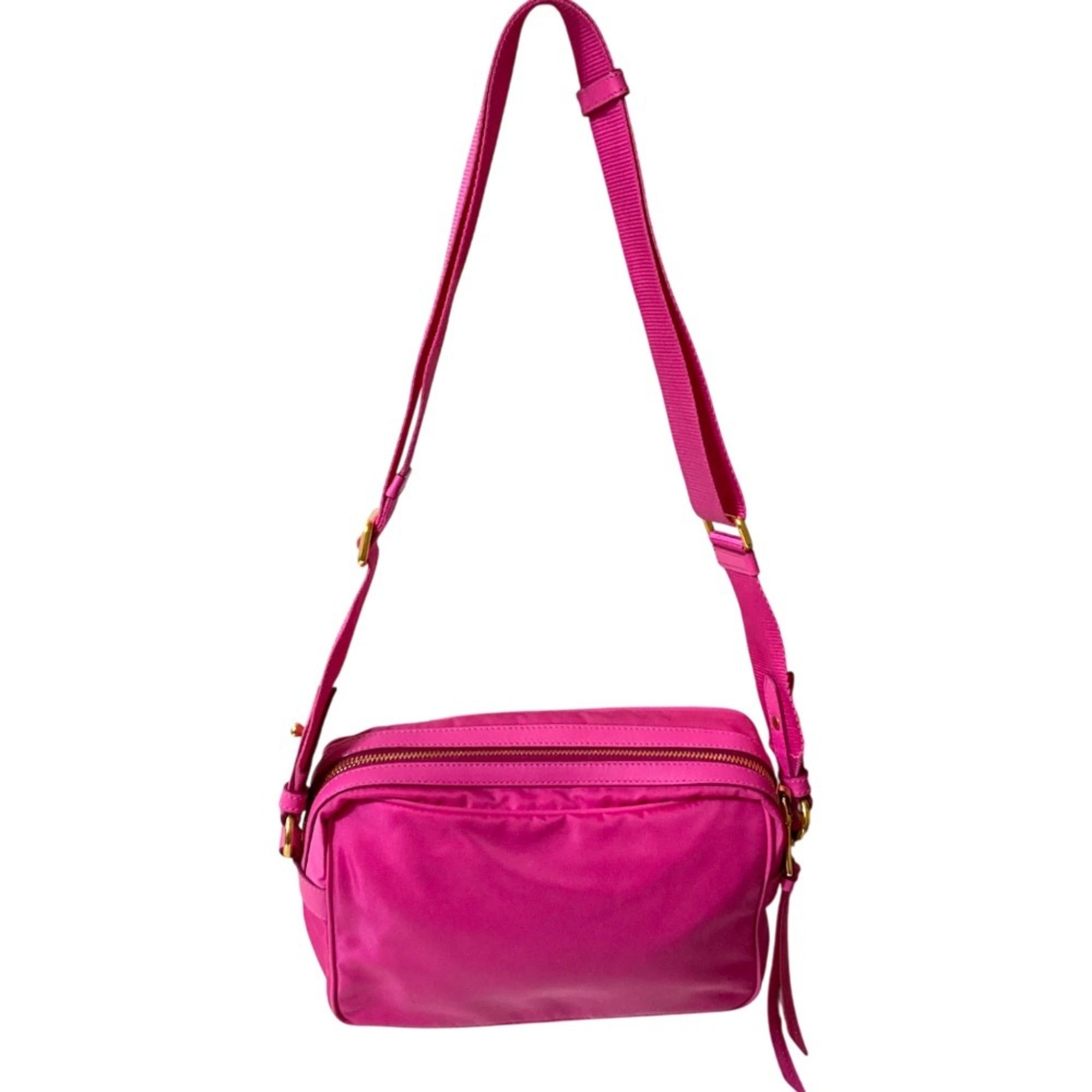 Prada Pink Nylon Canvas Shoulder Bag (Pre-Owned)