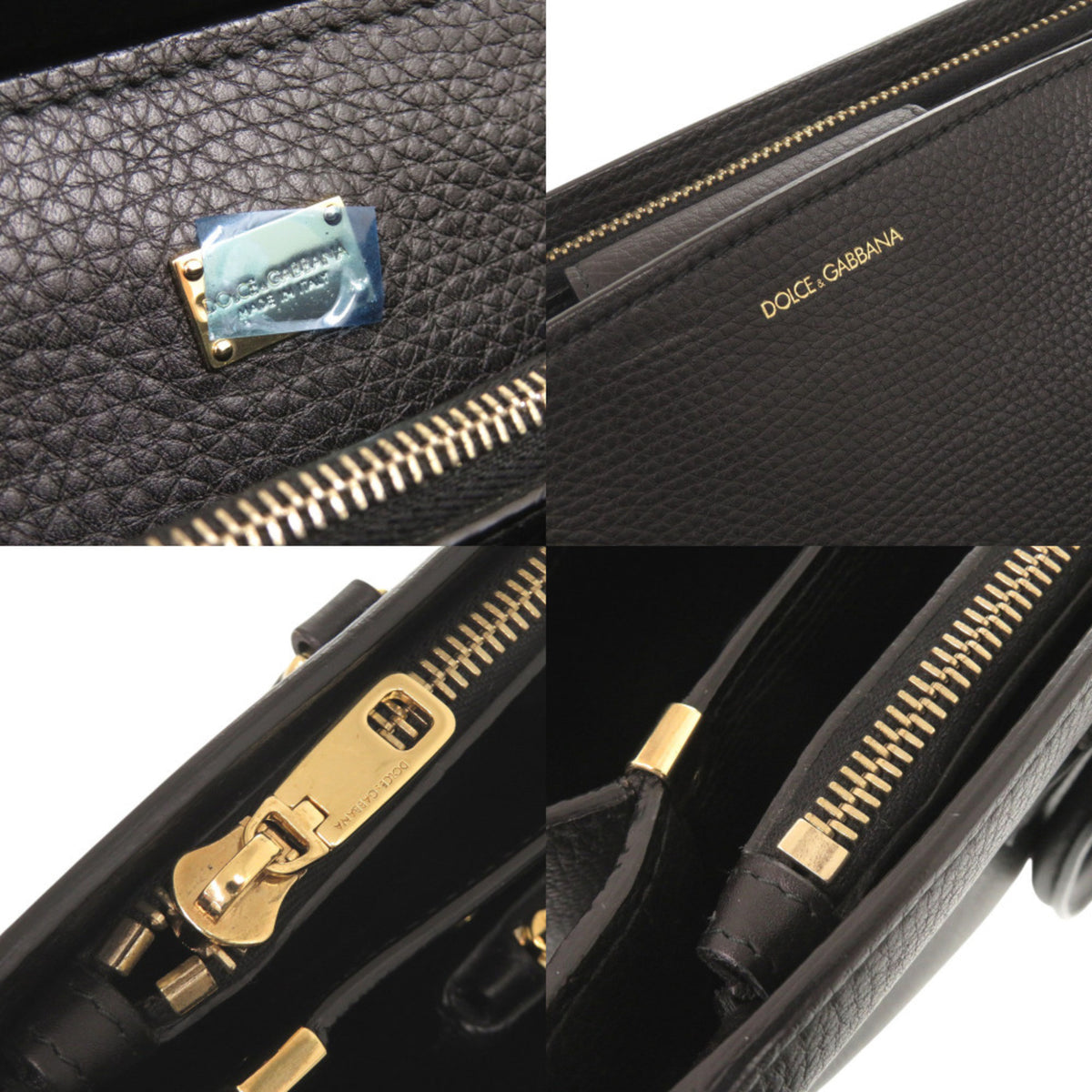 Dolce & Gabbana Black Leather Tote Bag (Pre-Owned)
