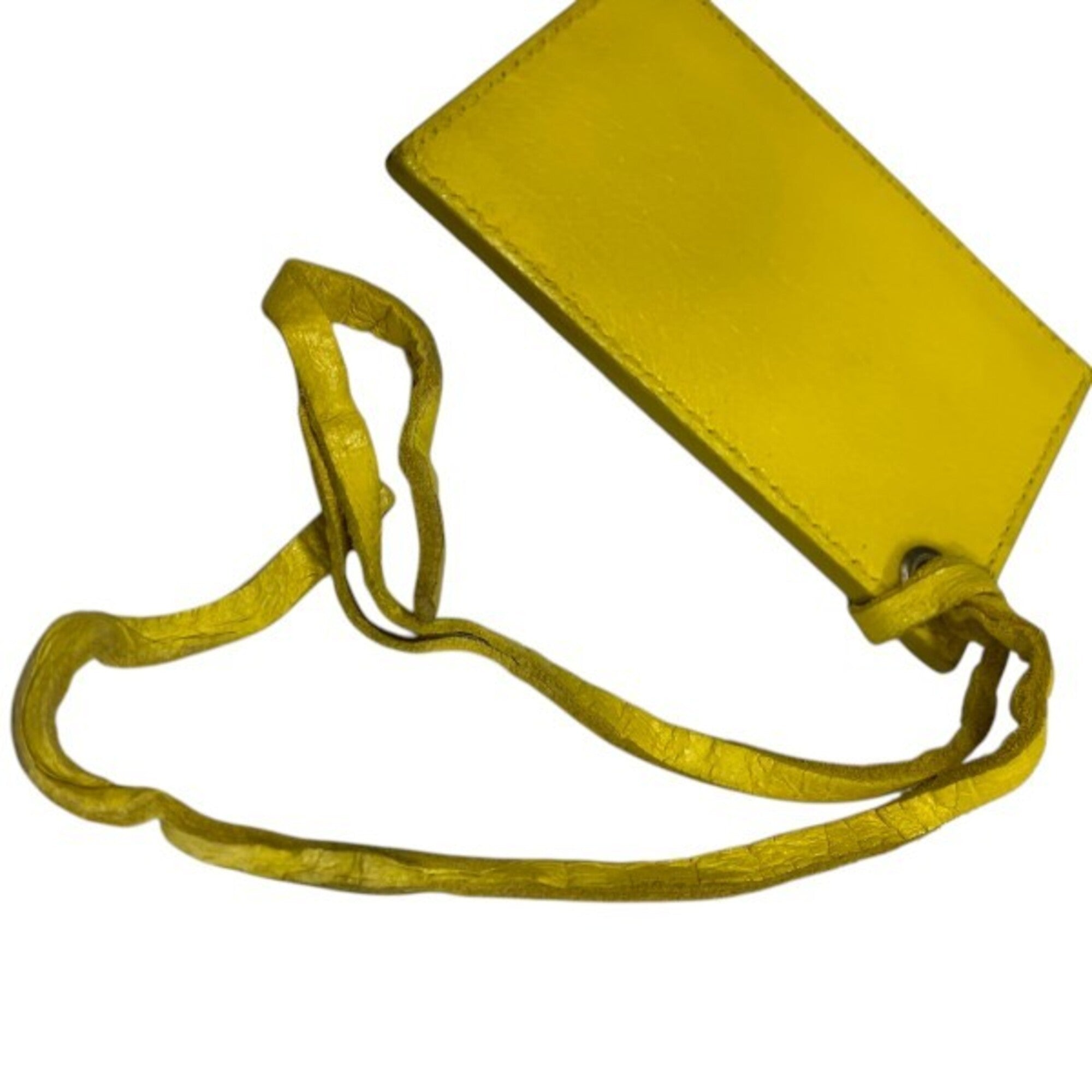 Balenciaga Giant Yellow Leather Handbag Shoulder Bag (Pre-Owned)