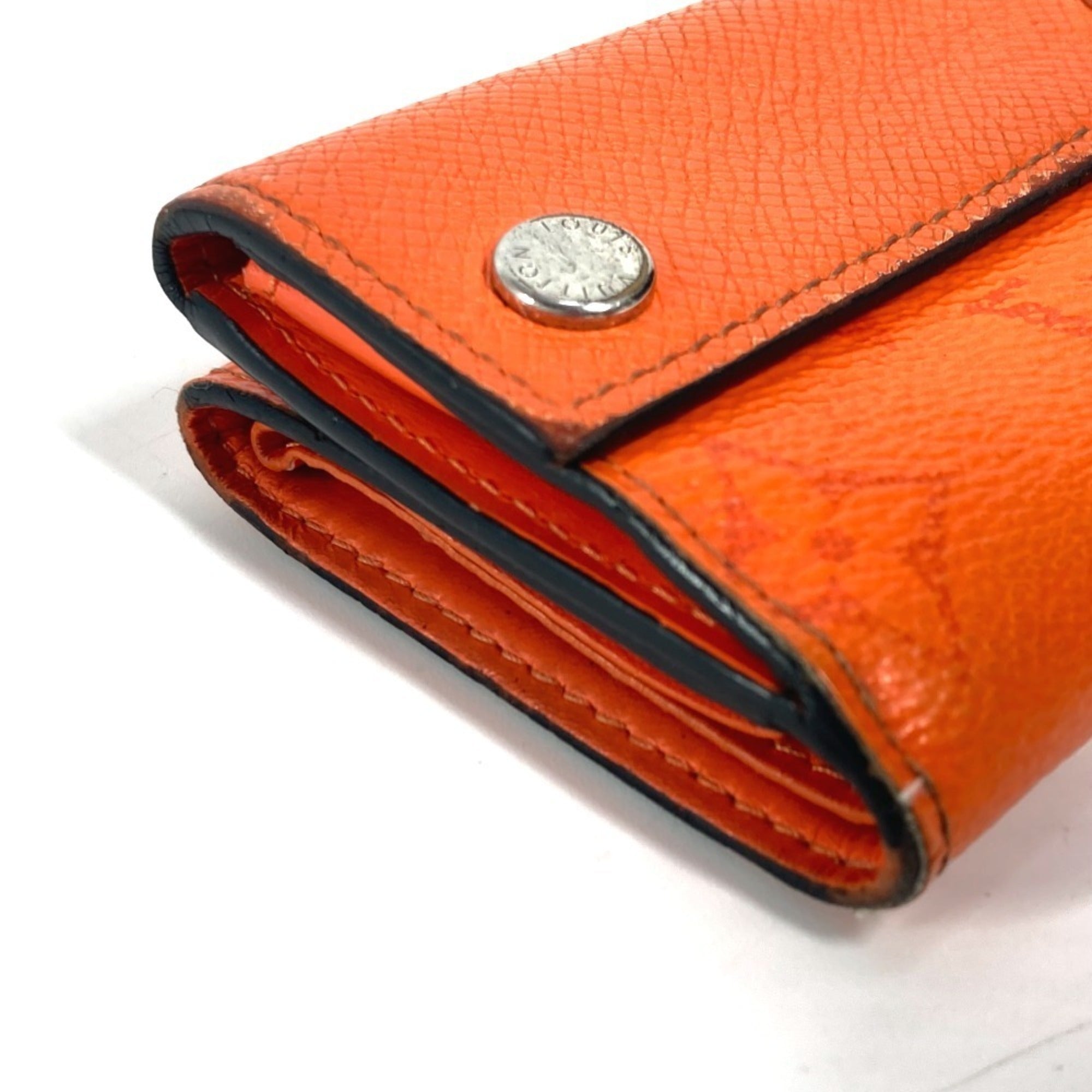Louis Vuitton Taigarama Orange Taiga Leather Monogram Wallet (Tri-Fold) (Pre-Owned)