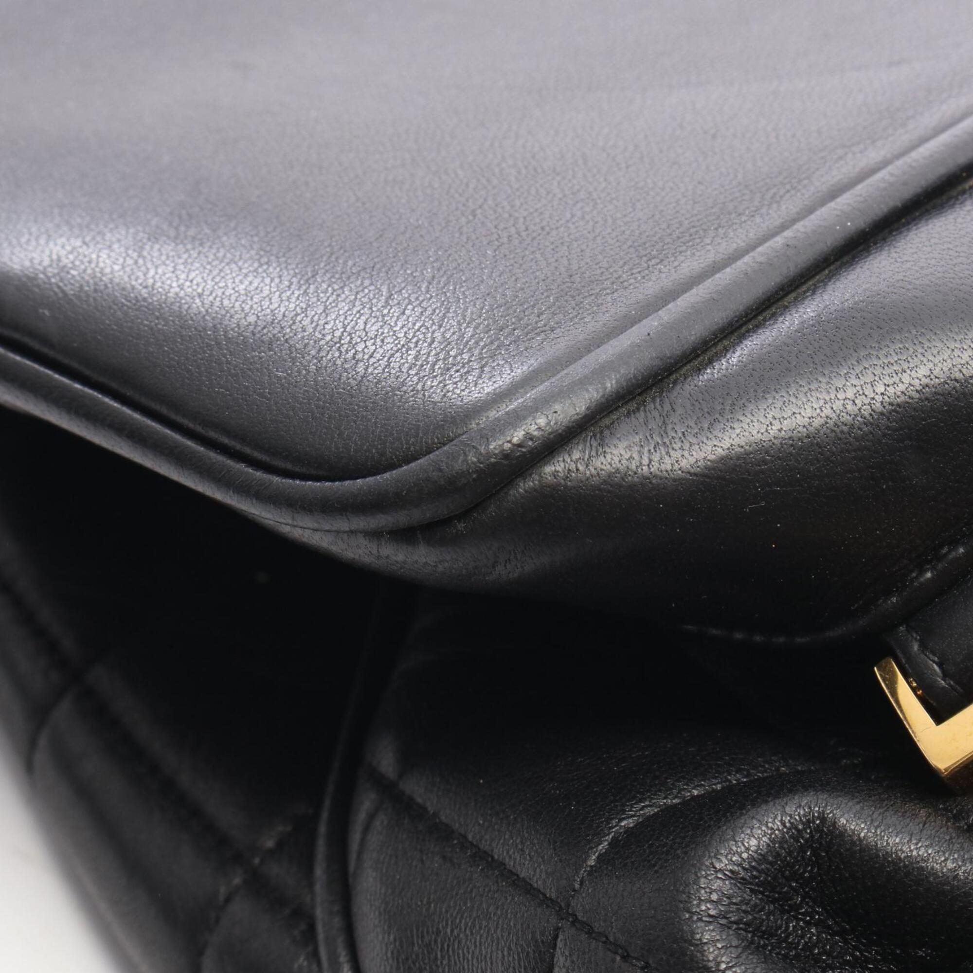Chanel Black Leather Backpack Handbag (Pre-Owned)