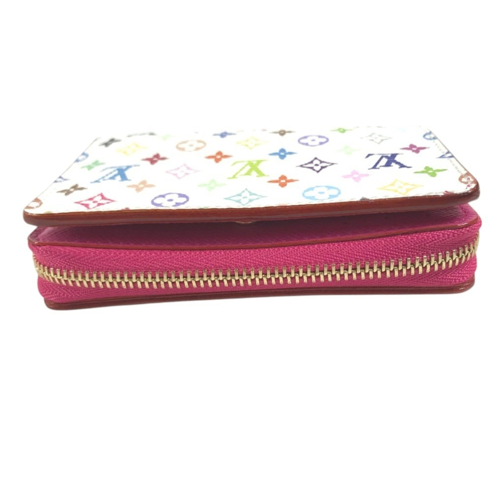 Louis Vuitton Pink White Monogram Multicolore Wallet (Bi-Fold) (Pre-Owned)