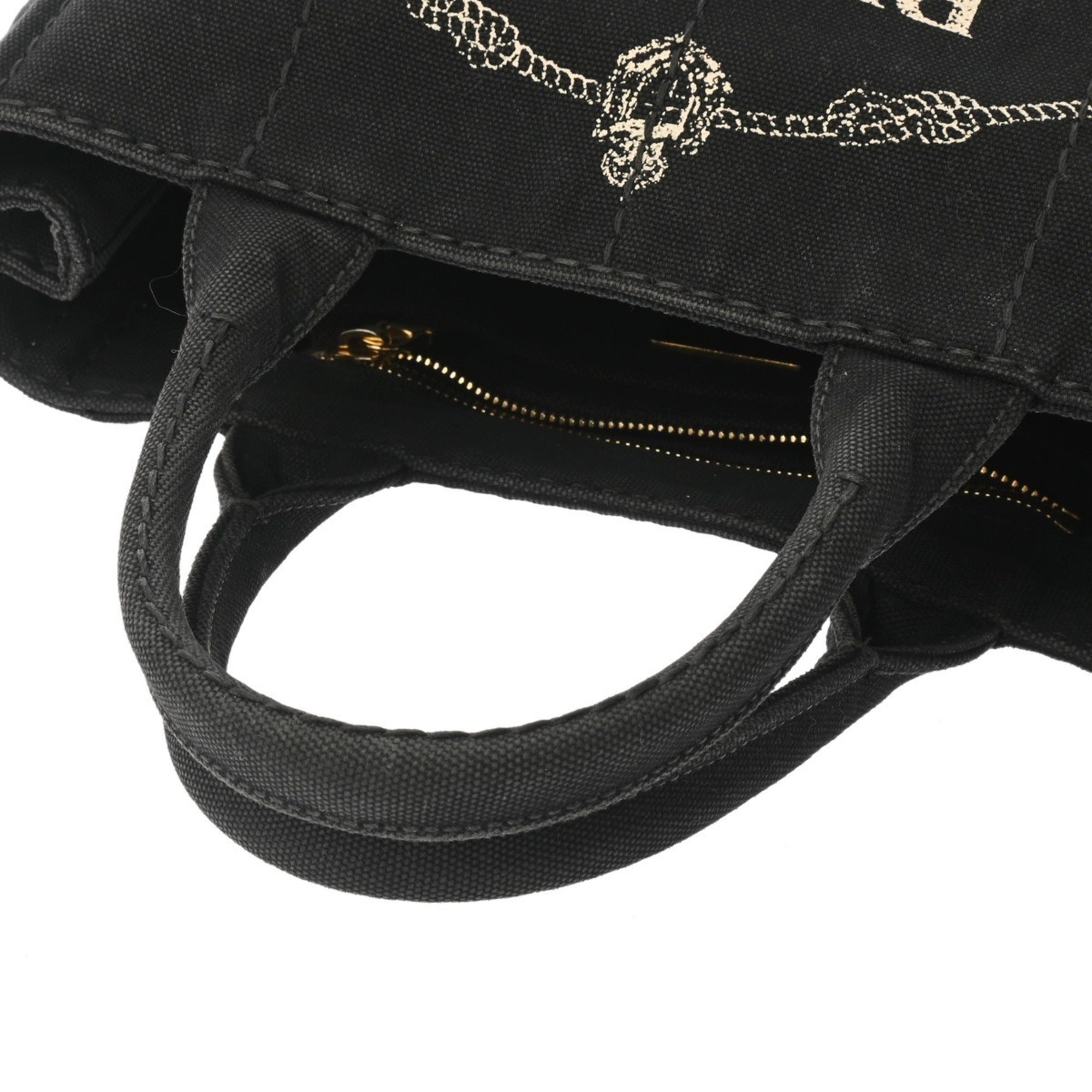 Prada Black Canvas Handbag (Pre-Owned)
