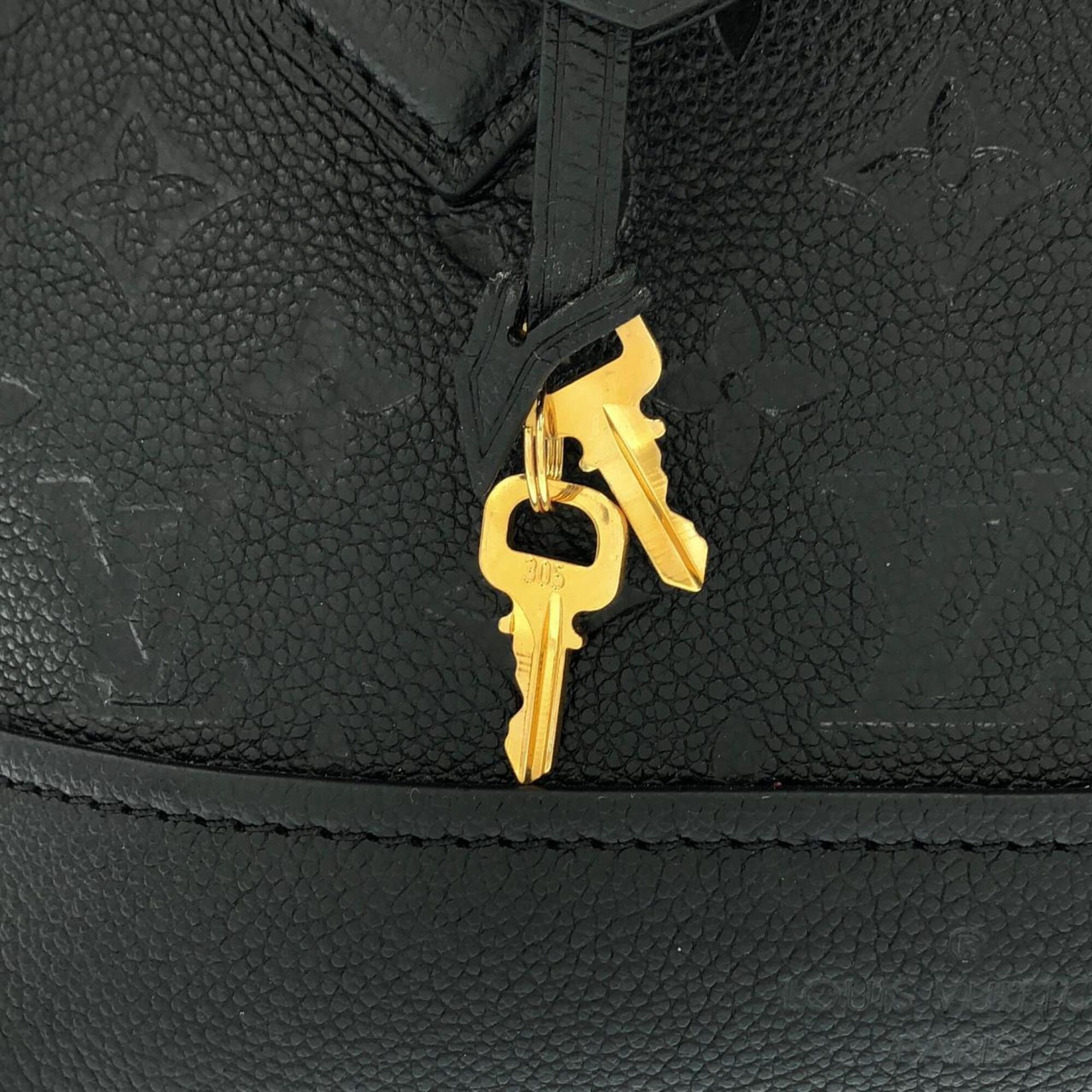 Louis Vuitton Black Leather Handbag (Pre-Owned)