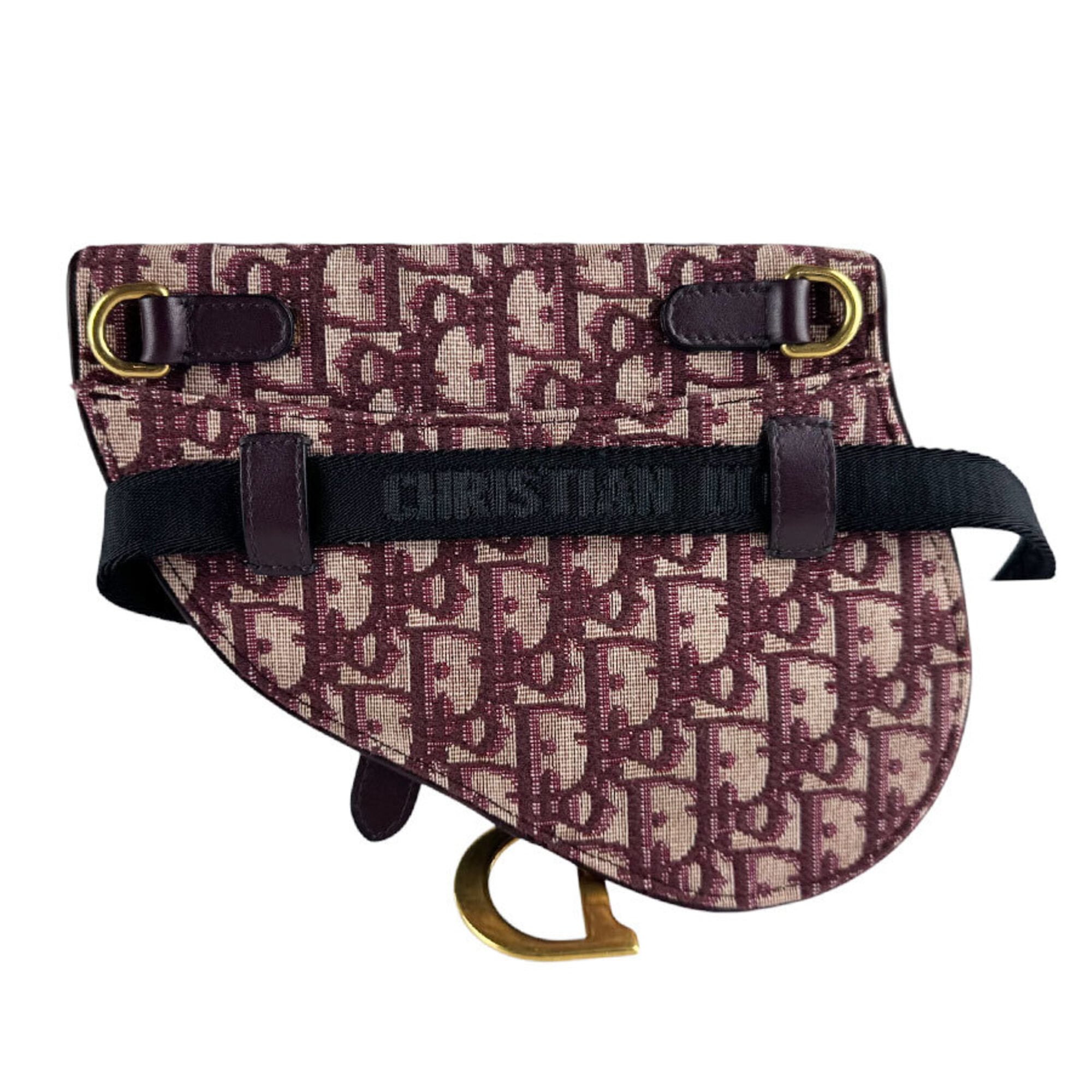 Christian Dior Bordeaux Canvas Fanny Pack Sling Bag (Pre-Owned)