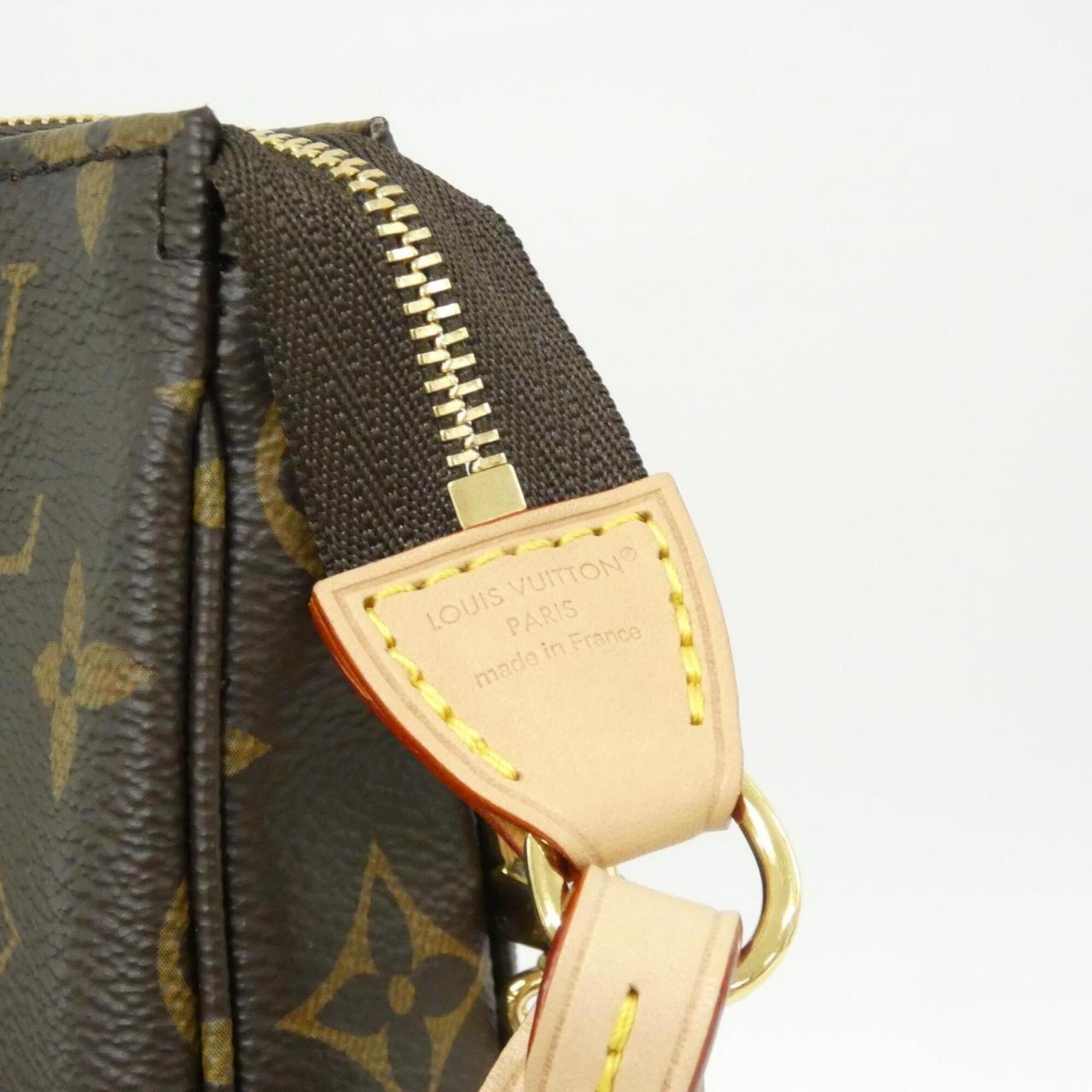 Louis Vuitton Marron Monogram Coated Canvas Pochette Pouch (Pre-Owned)