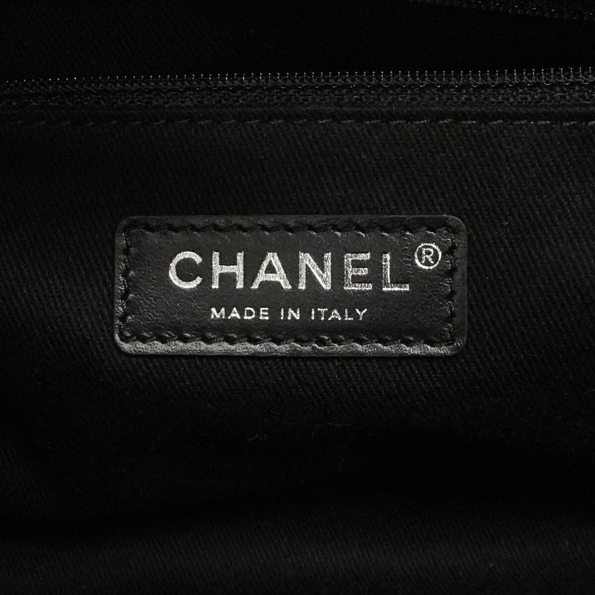 Chanel Black Canvas Handbag (Pre-Owned)