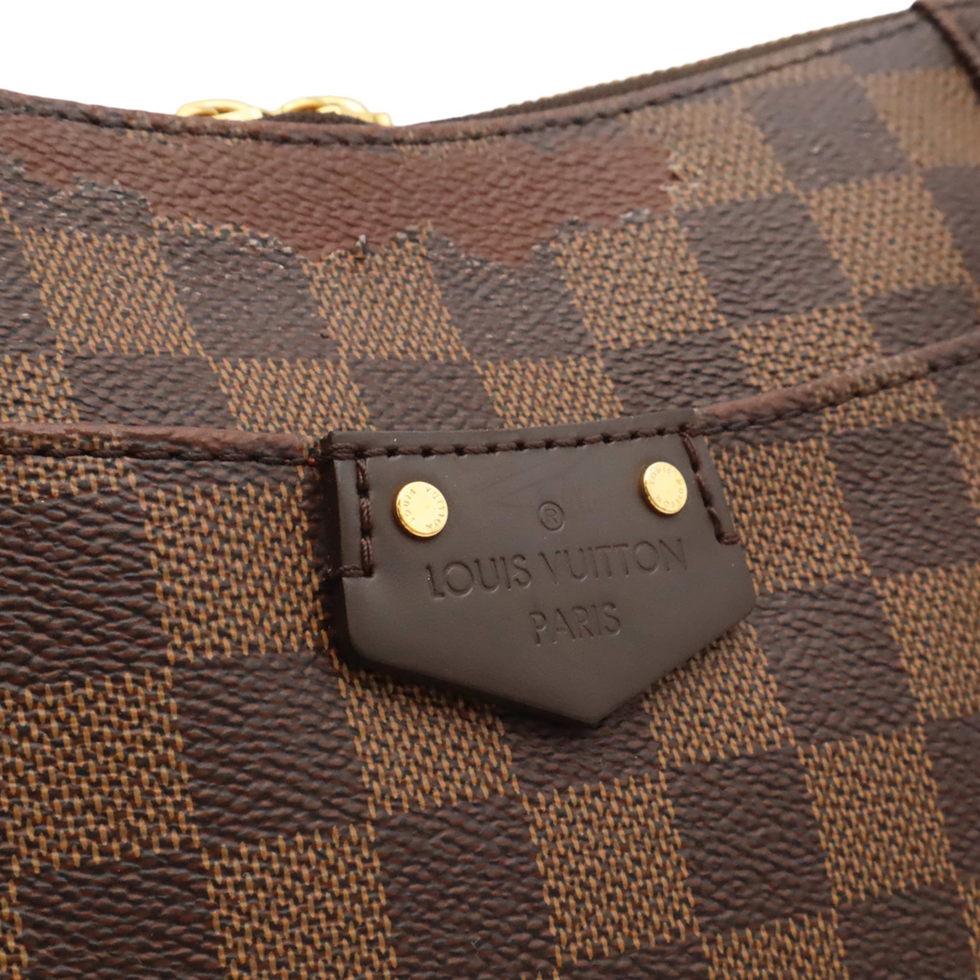 Louis Vuitton Brown Damier Canvas Red Color Pvc Damier Canvas Shoulder Bag (Pre-Owned)