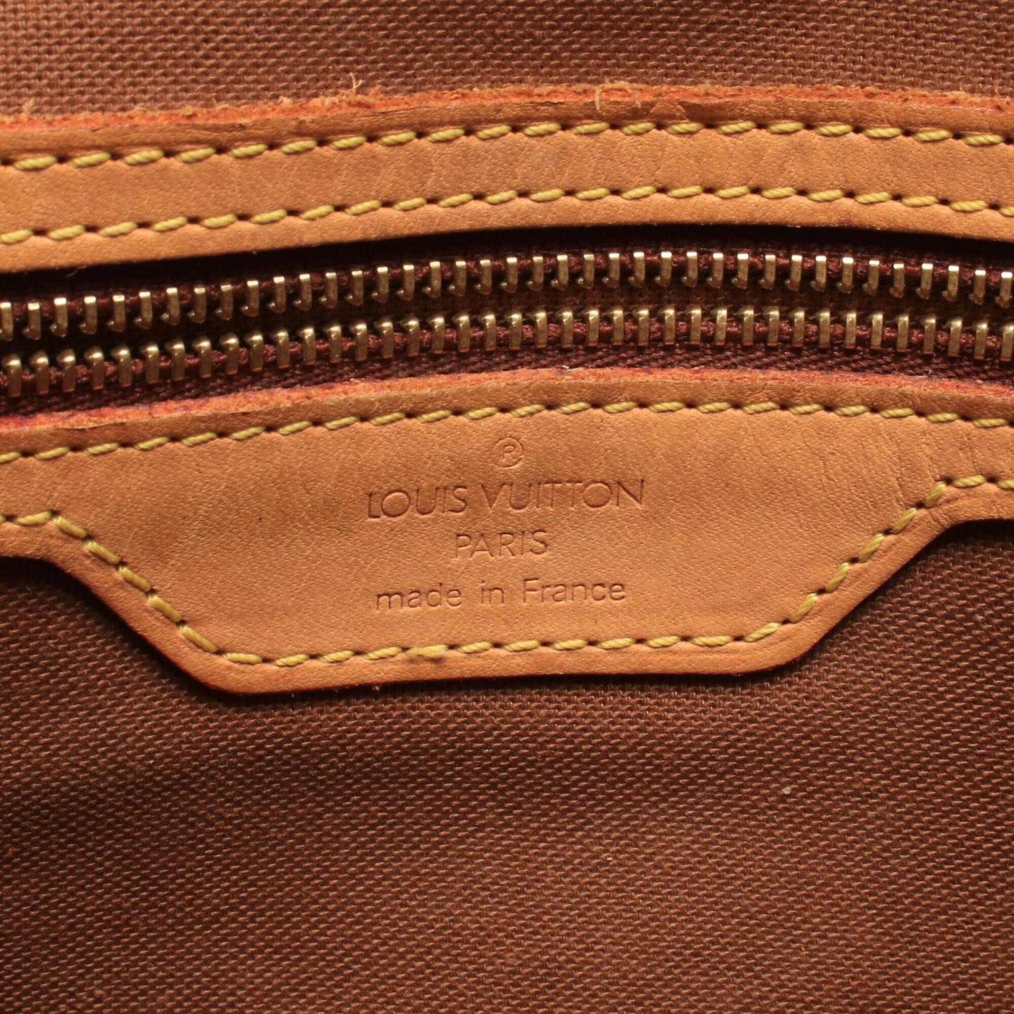 Louis Vuitton Brown Monogram Leather Handbag Shoulder Bag (Pre-Owned)