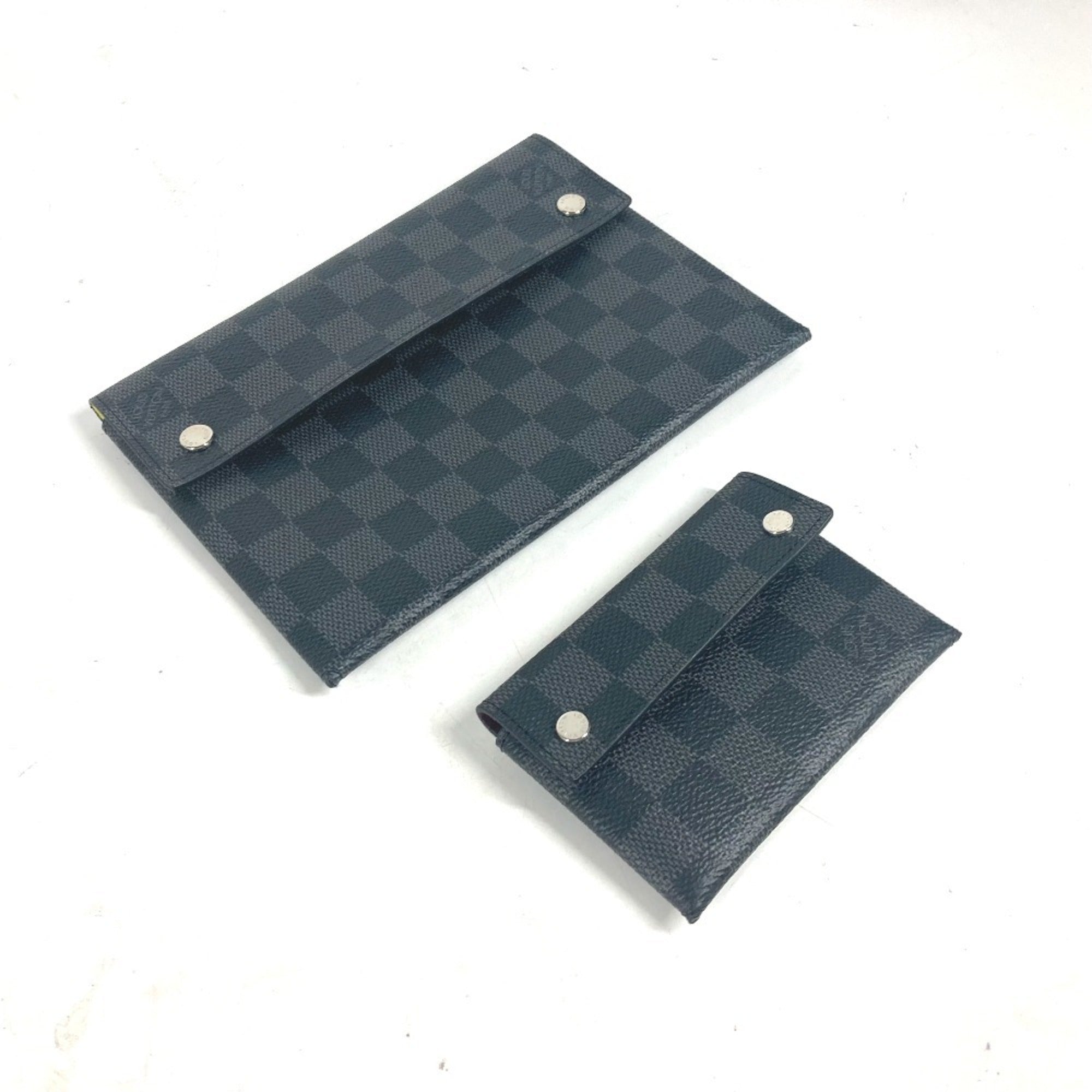 Louis Vuitton Black Damier Graphite Clutch Bag Pouch (Pre-Owned)
