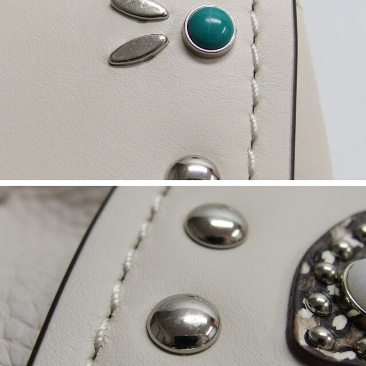 Coach Ivory White Leather Handbag Shoulder Bag (Pre-Owned)