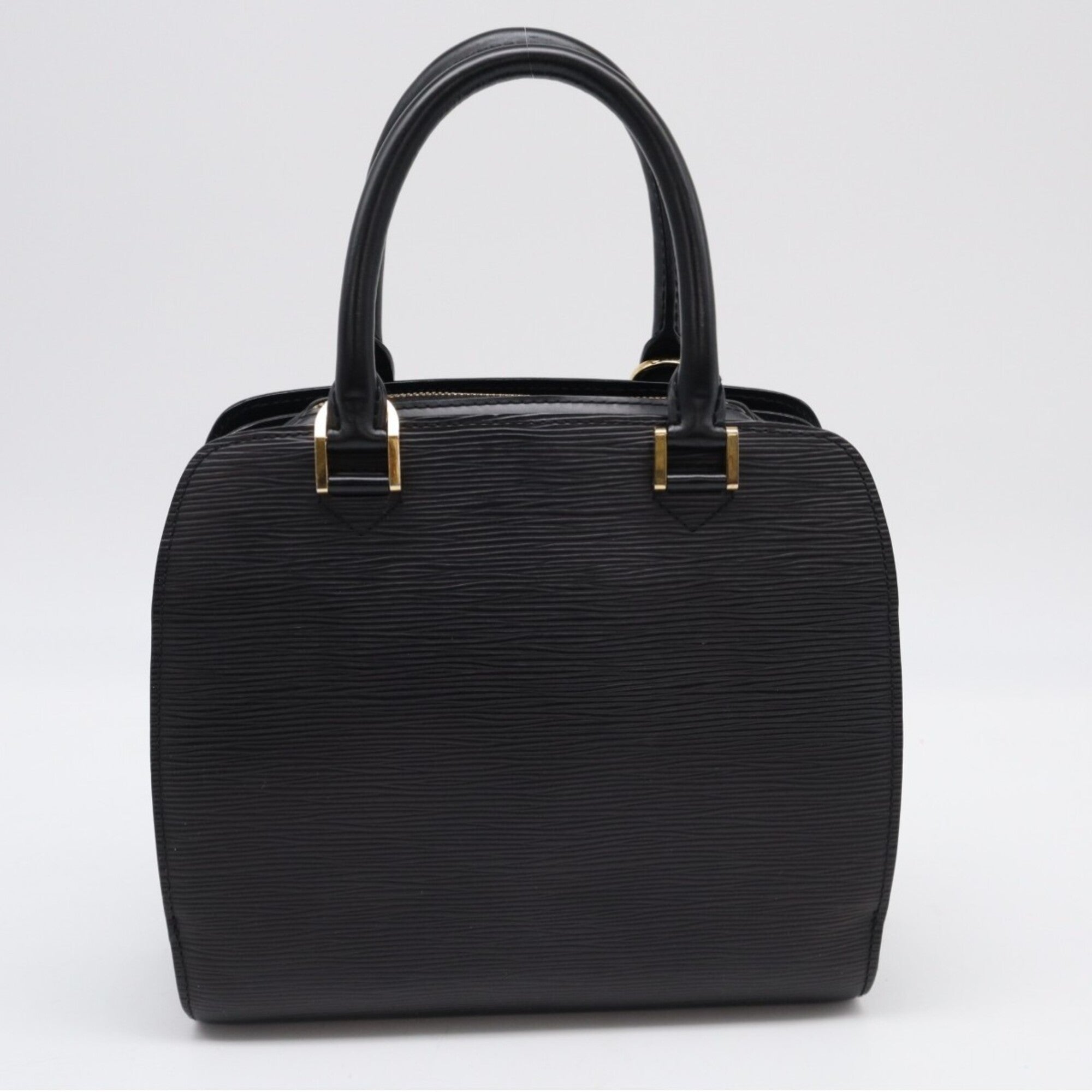 Louis Vuitton Black Leather Handbag (Pre-Owned)