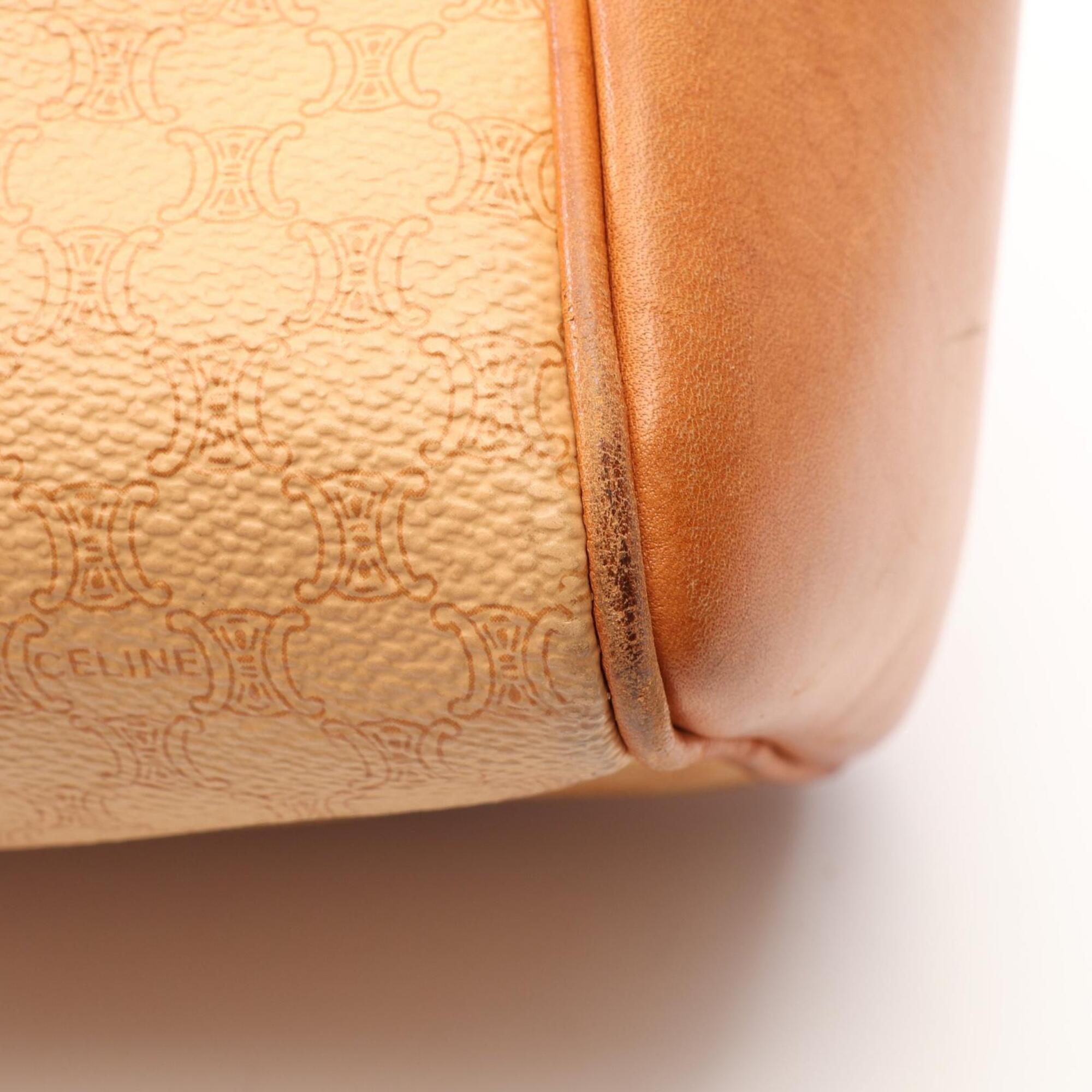 Celine Beige Coated Canvas Leather Handbag (Pre-Owned)