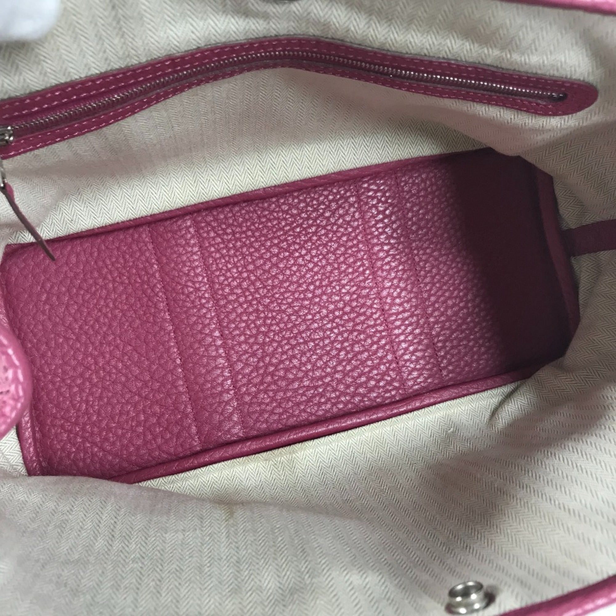 Hermes Garden Purple Tosca Negonda Leather Handbag Tote Bag (Pre-Owned)