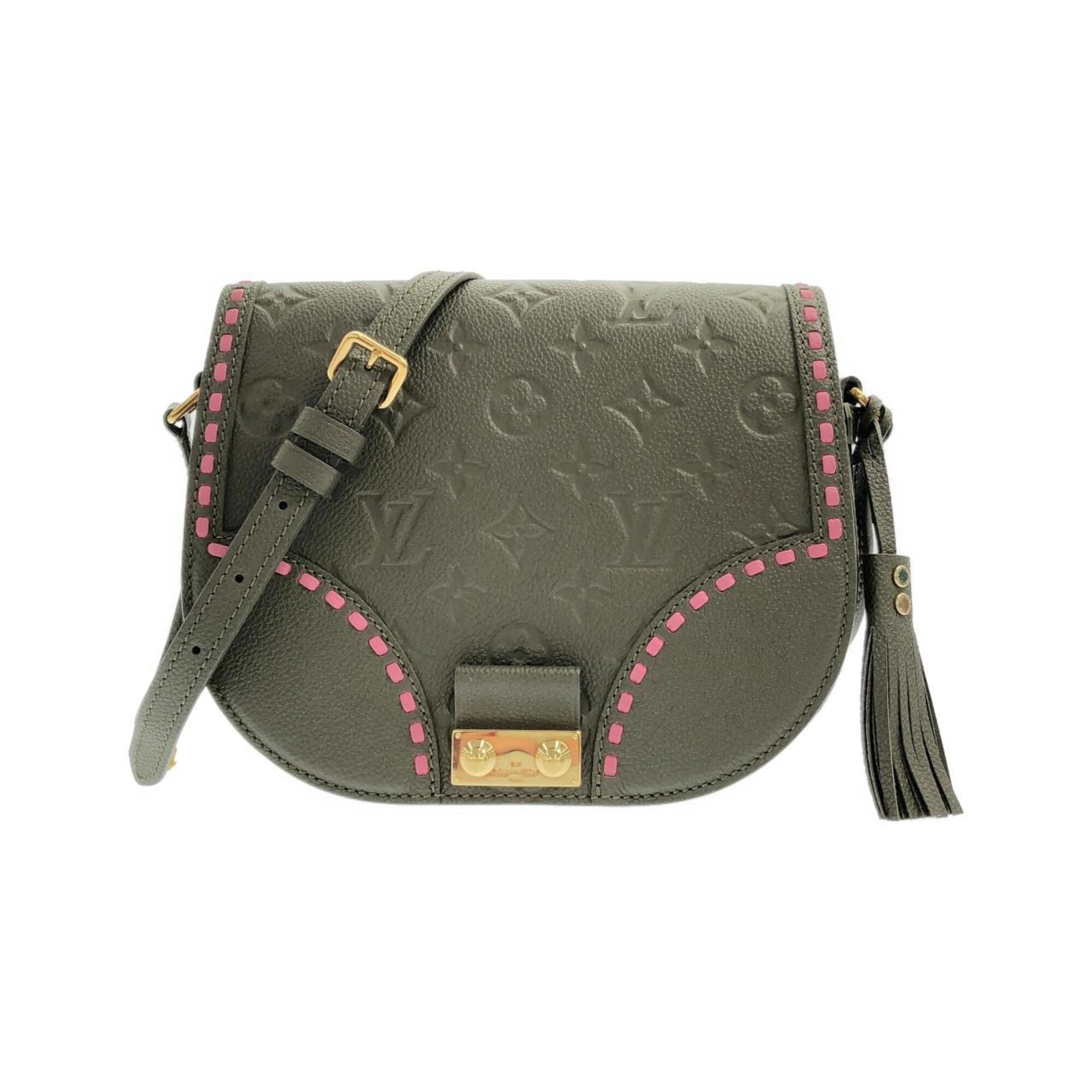Louis Vuitton Khaki Leather Shoulder Bag (Pre-Owned)