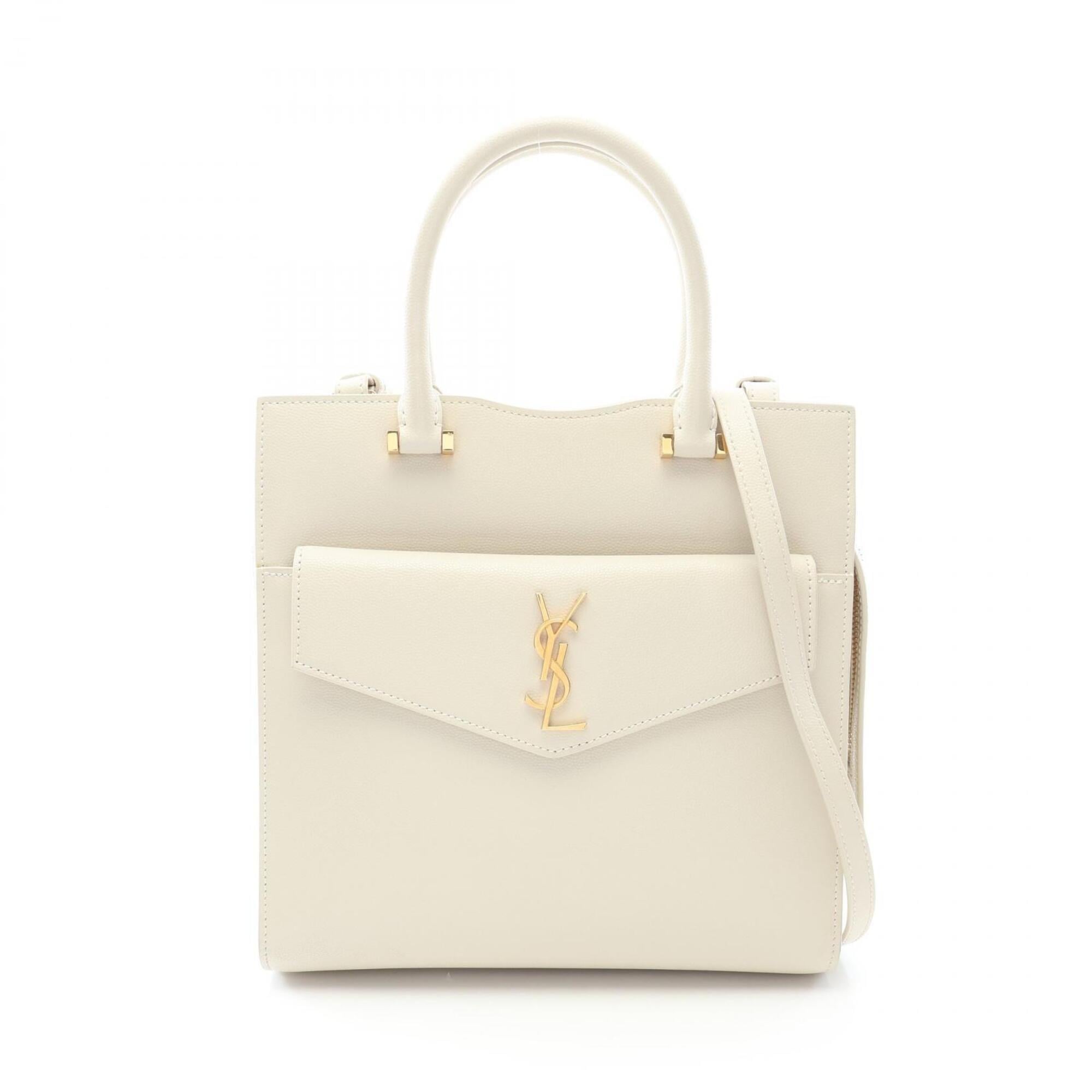 Saint Laurent Ivory Leather Handbag (Pre-Owned)