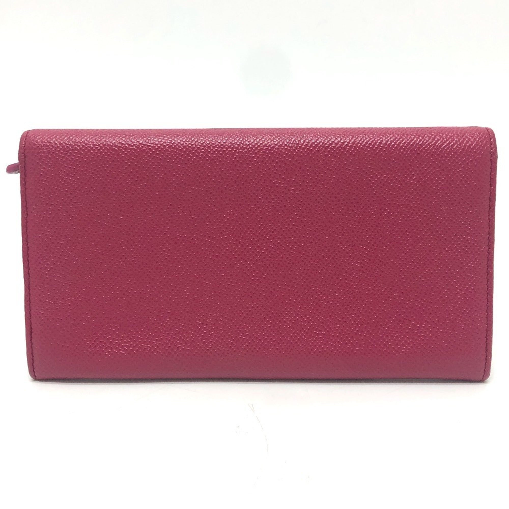 Bvlgari Red Color Leather Wallet (Bi-Fold) (Pre-Owned)