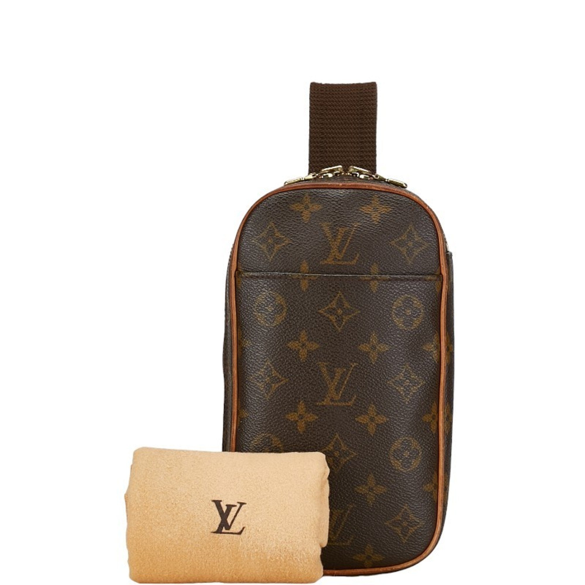 Louis Vuitton Brown Pvc Leather Sling Bag (Pre-Owned)