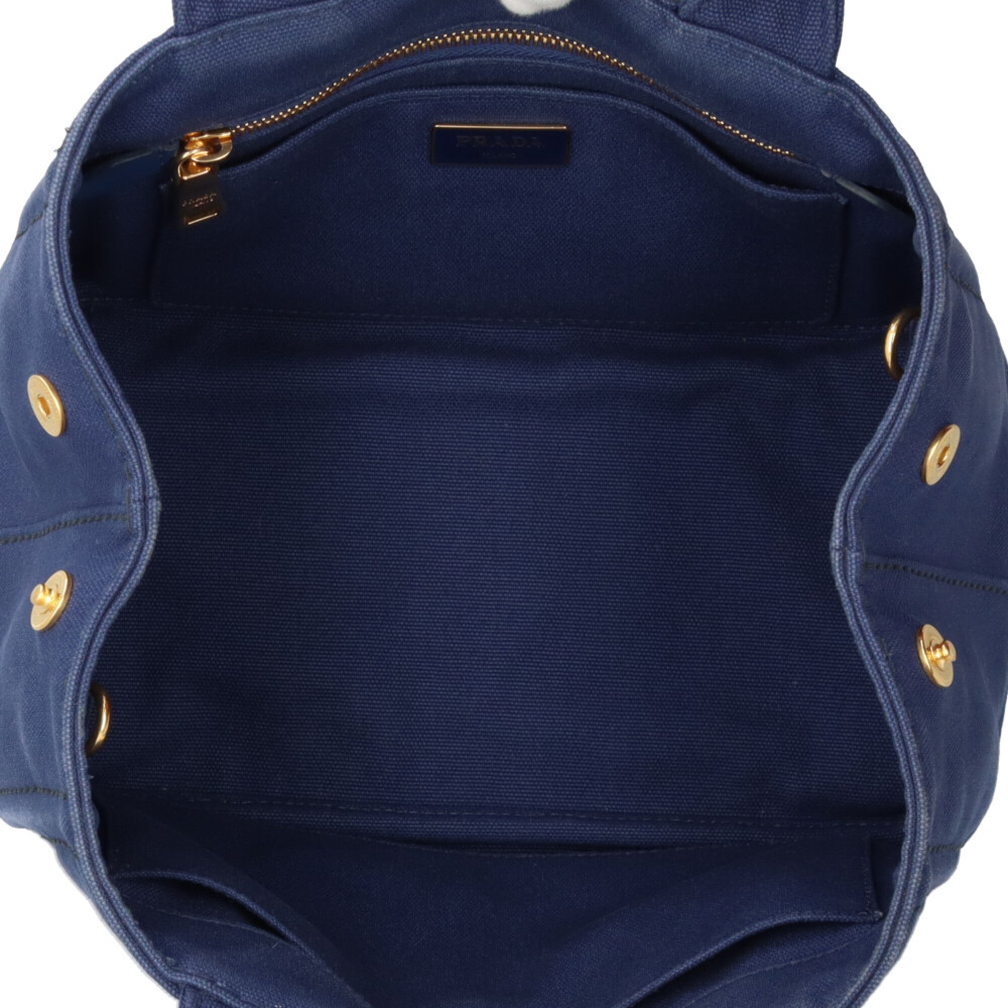 Prada Blue Canvas Shoulder Bag (Pre-Owned)
