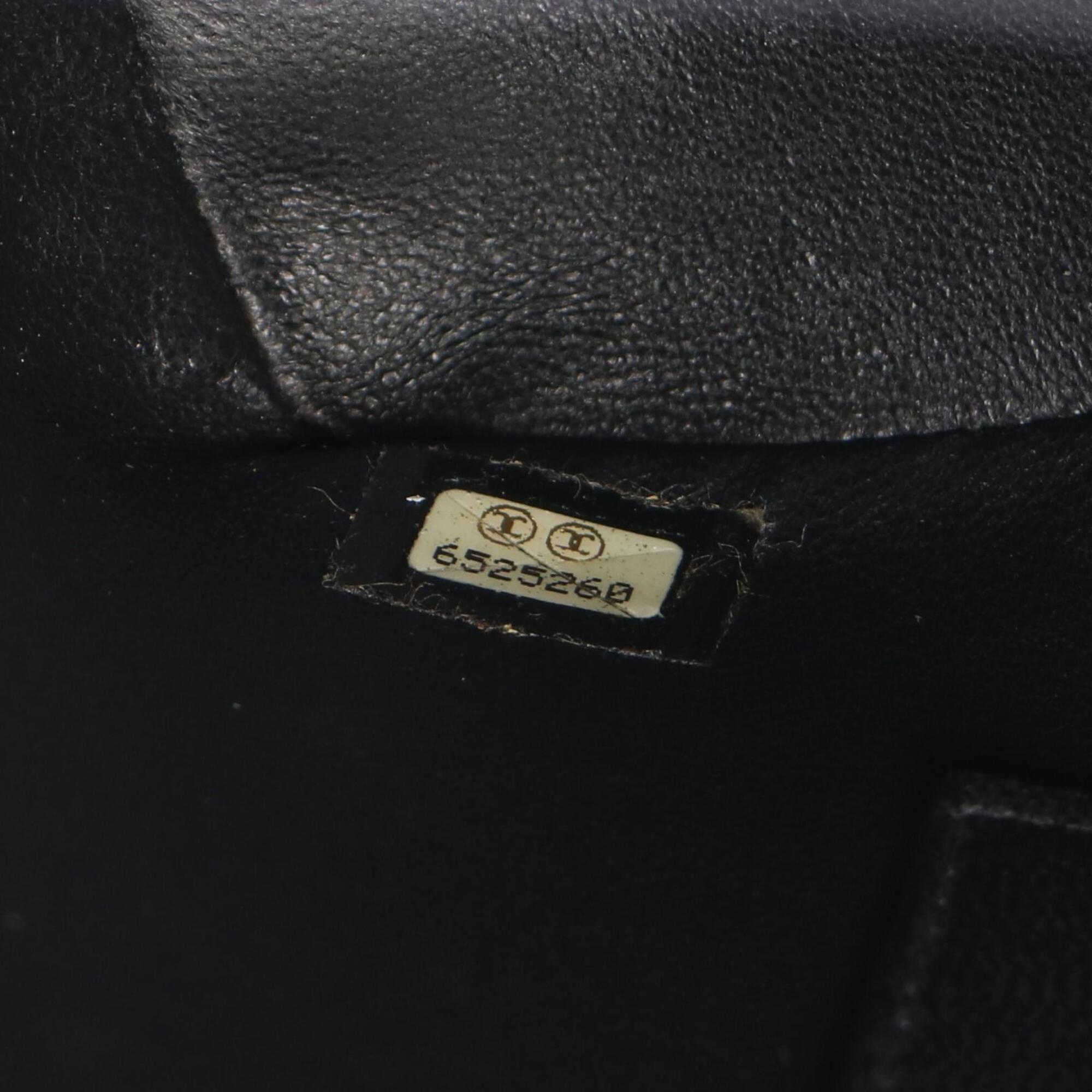 Chanel Black Grained Calfskin Handbag Tote Bag (Pre-Owned)