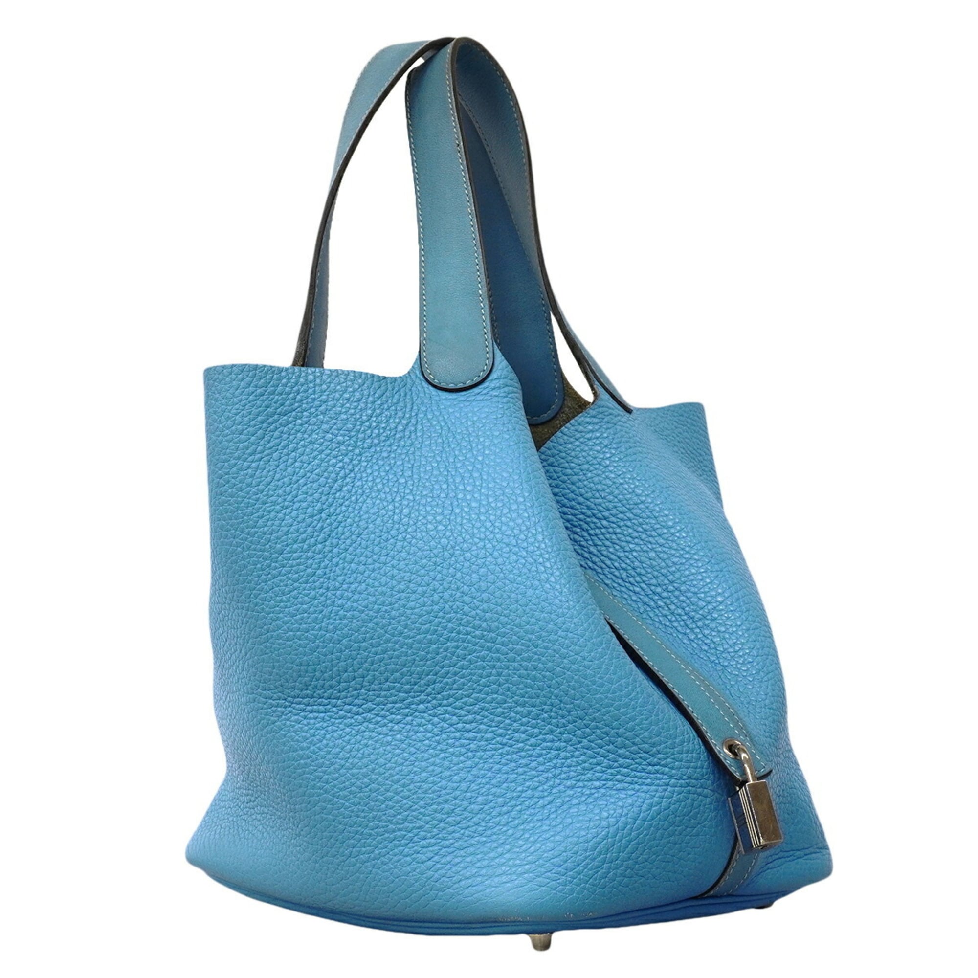 Hermes Azur Blue Paradise Taurillon Clemence Leather Swift Leather Swift Leather Handbag (Pre-Owned)