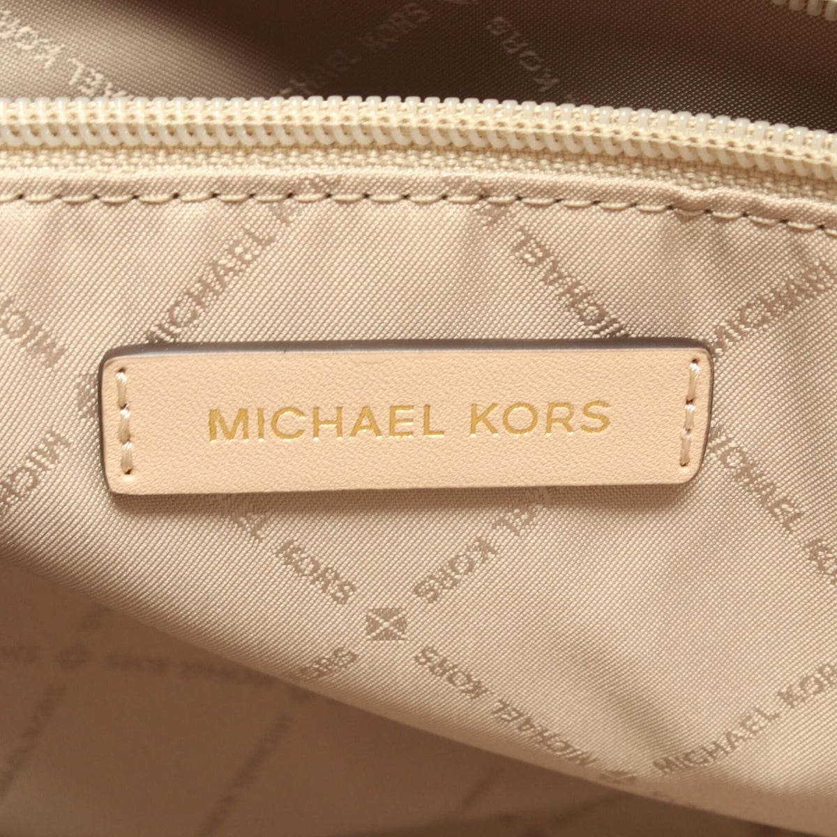 Michael Kors Beige Leather Handbag Tote Bag Weekend Bag (Pre-Owned)