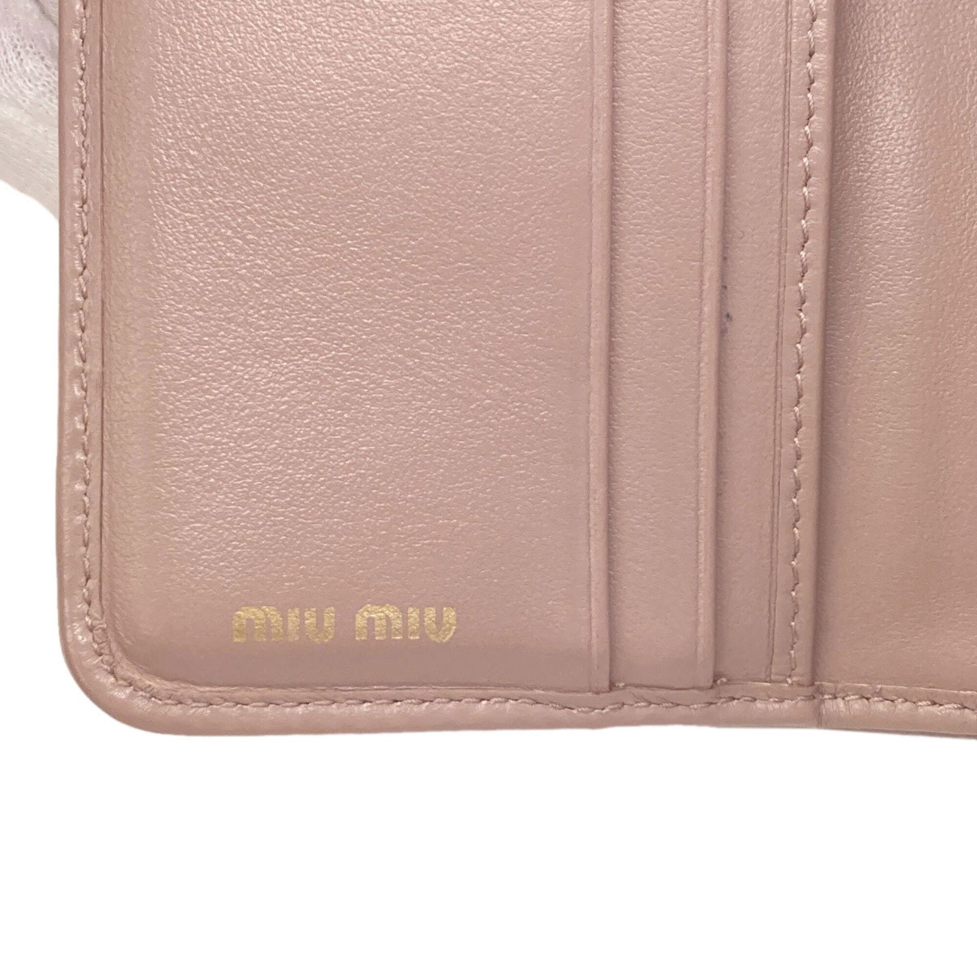 Miu Miu Pink Leather Wallet (Bi-Fold) (Pre-Owned)