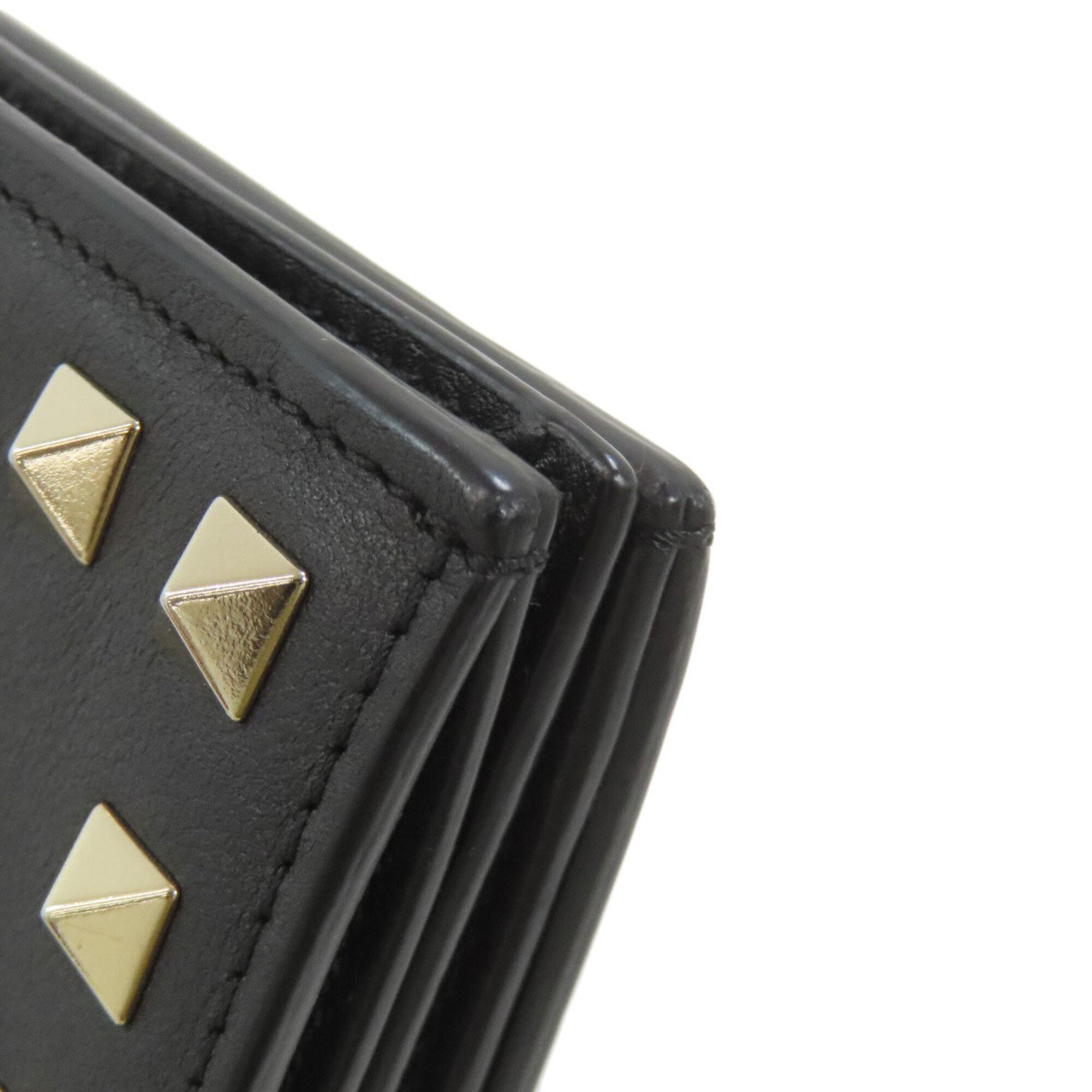 Valentino Garavani Black Leather Wallet (Bi-Fold) (Pre-Owned)