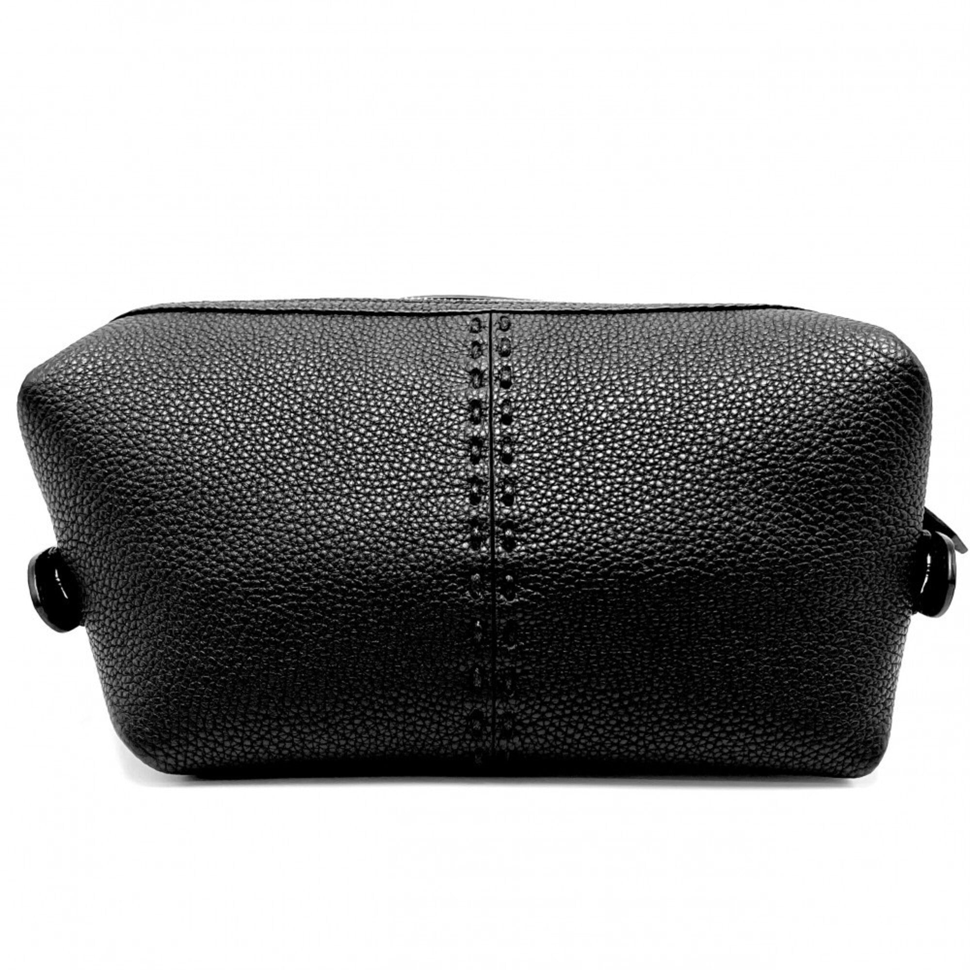 Fendi Black Leather Handbag Shoulder Bag (Pre-Owned)