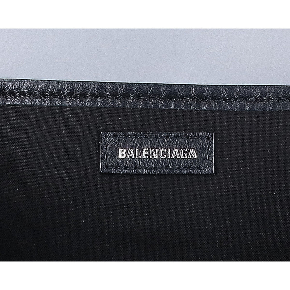 Balenciaga Navy Leather Pouch Tote Bag (Pre-Owned)