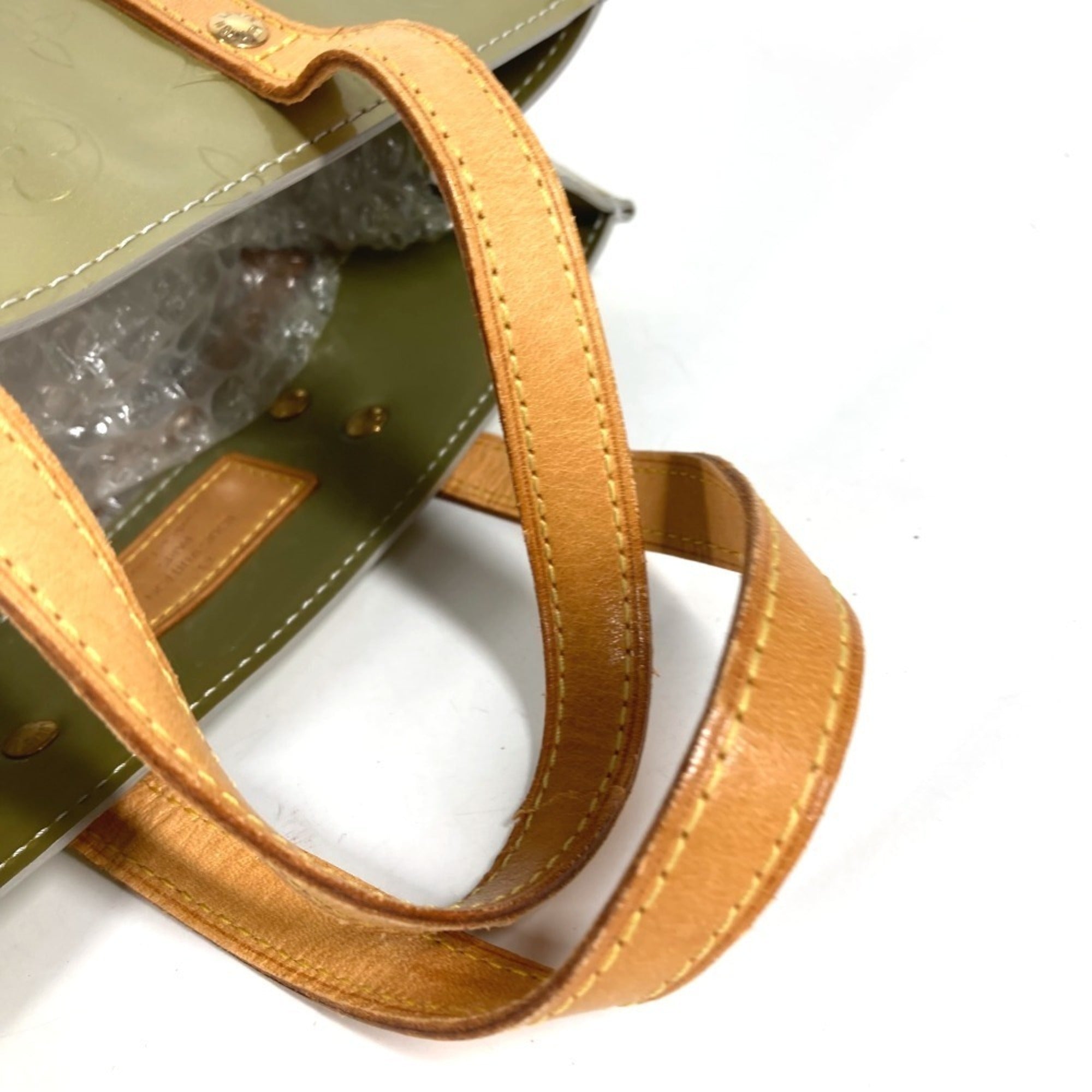 Louis Vuitton Green Monogram Vernis Handbag Tote Bag (Pre-Owned)