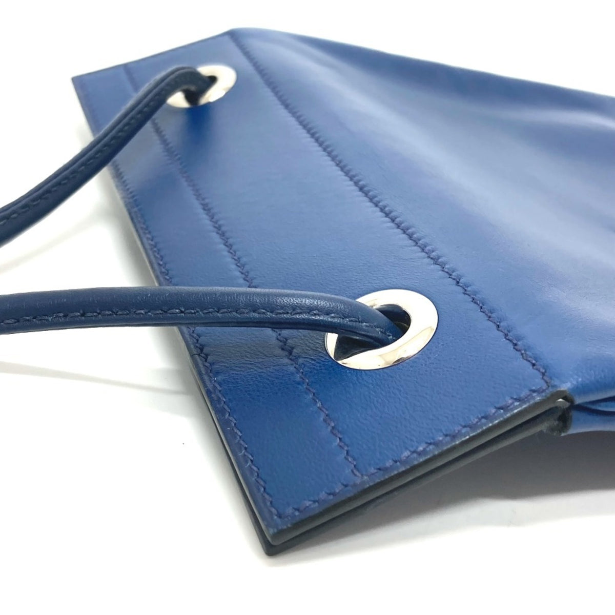 Hermes Blue Swift Leather Pochette Shoulder Bag (Pre-Owned)