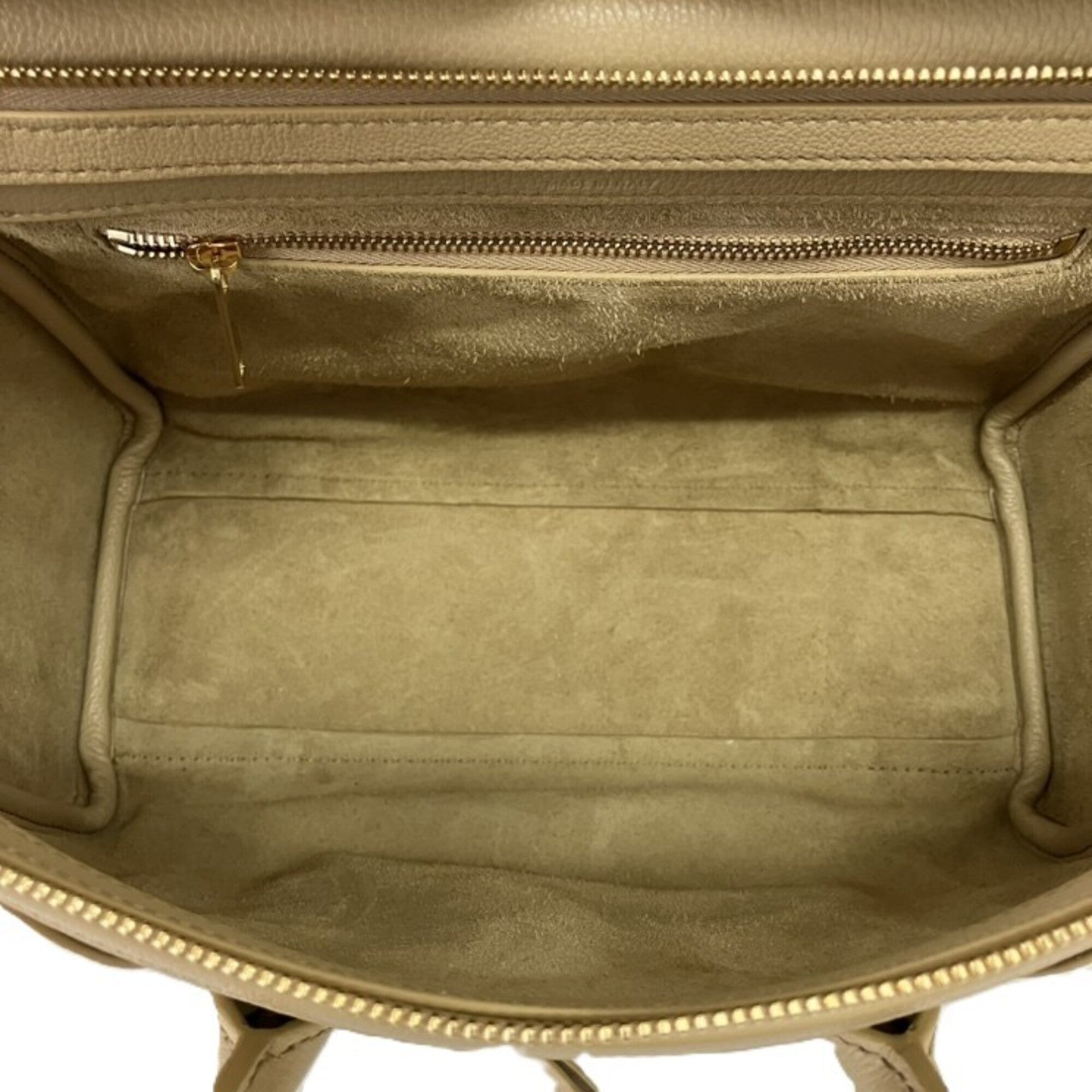 Celine Beige Leather Shoulder Bag (Pre-Owned)