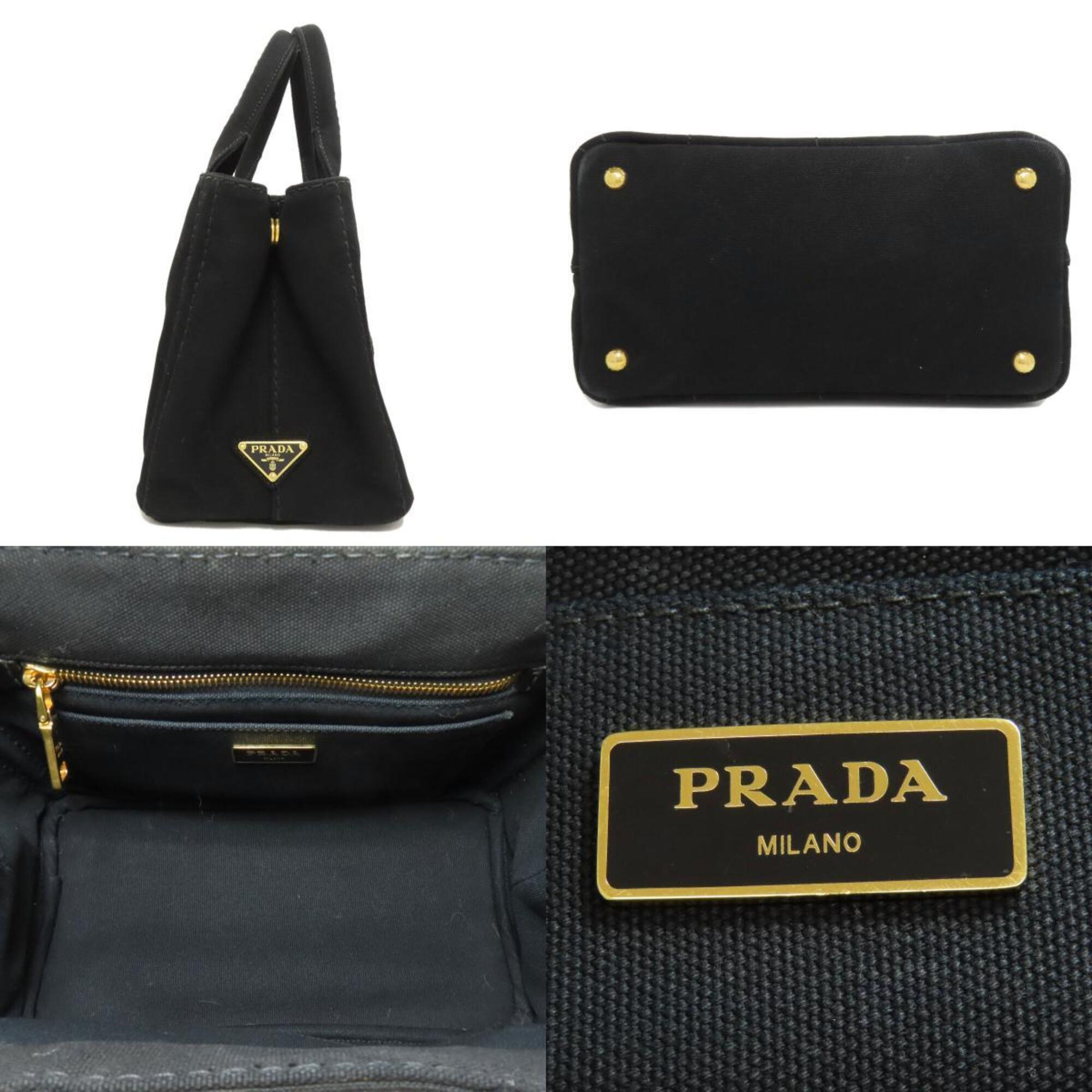 Prada Black Canvas Handbag (Pre-Owned)