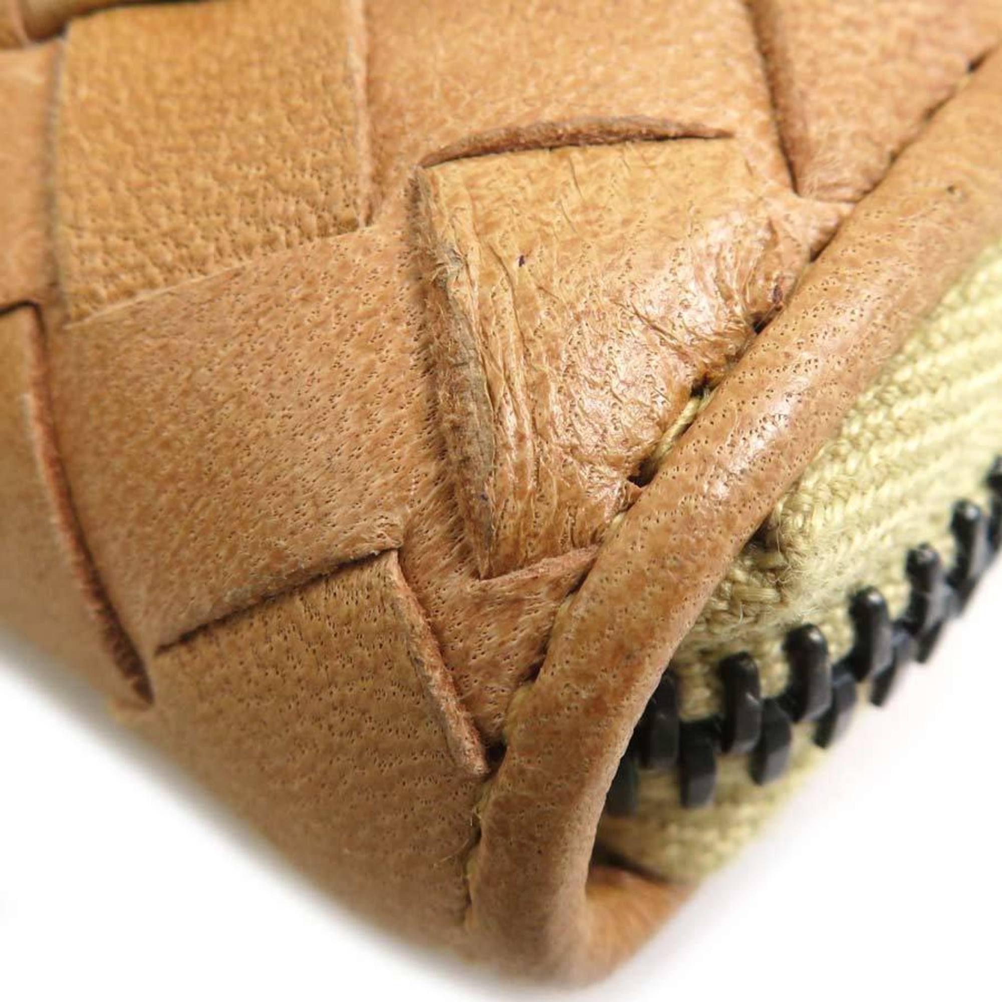 Bottega Veneta Light Brown Intrecciato Long Wallet (Bi-Fold) (Pre-Owned)