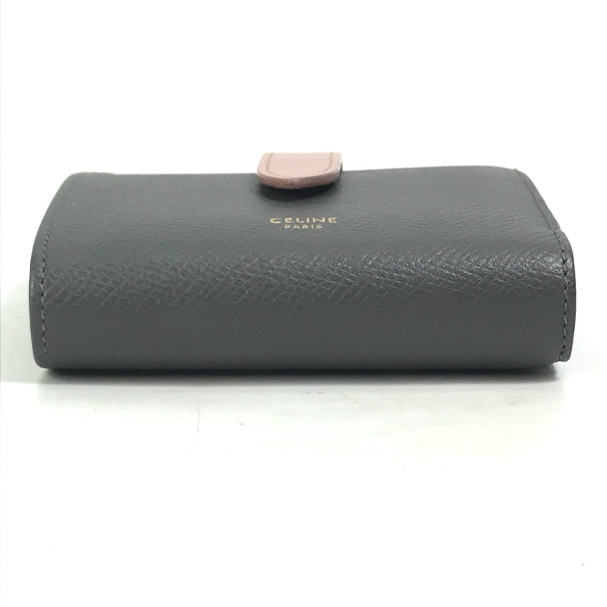 Celine Gray Leather Wallet (Tri-Fold) (Pre-Owned)
