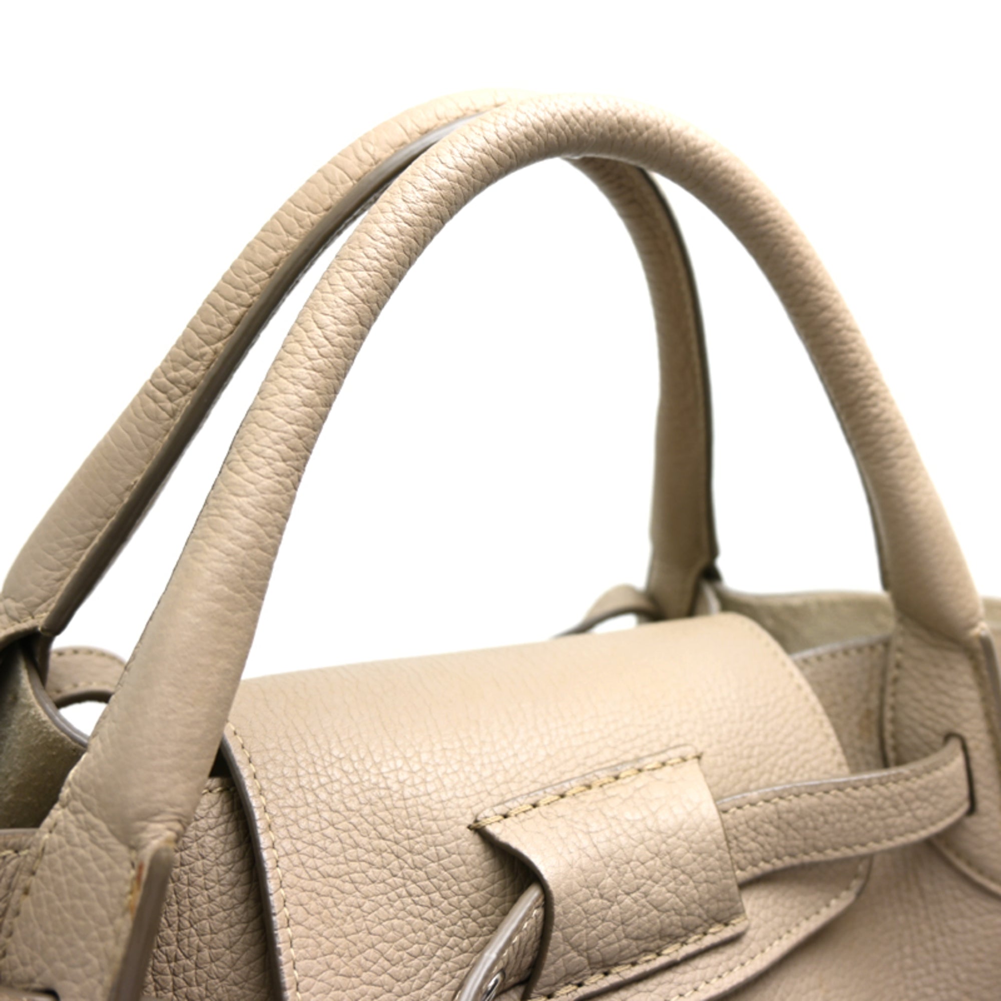 Celine Beige Leather Handbag Shoulder Bag (Pre-Owned)