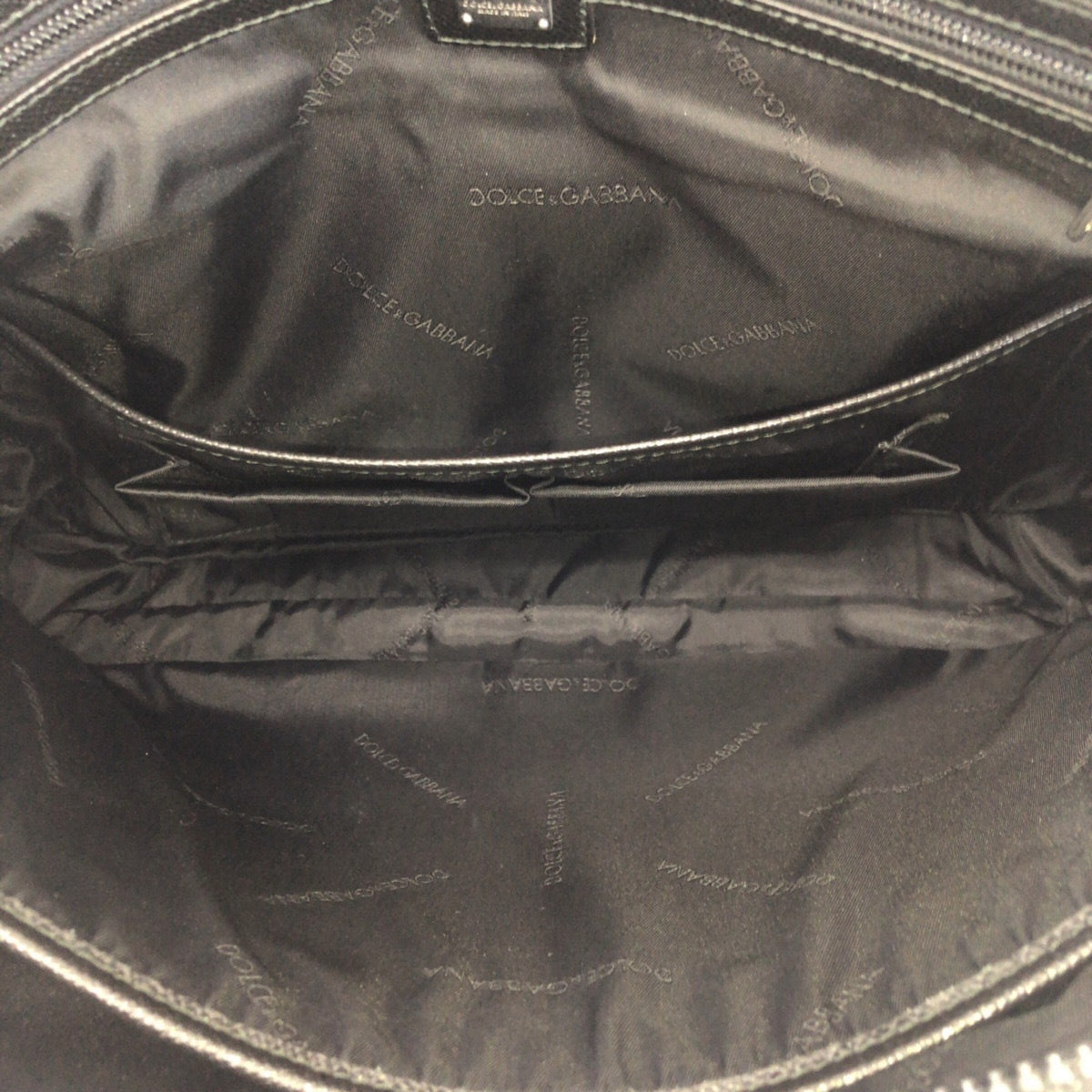 Dolce & Gabbana Black Nylon Leather Briefcase Shoulder Bag (Pre-Owned)
