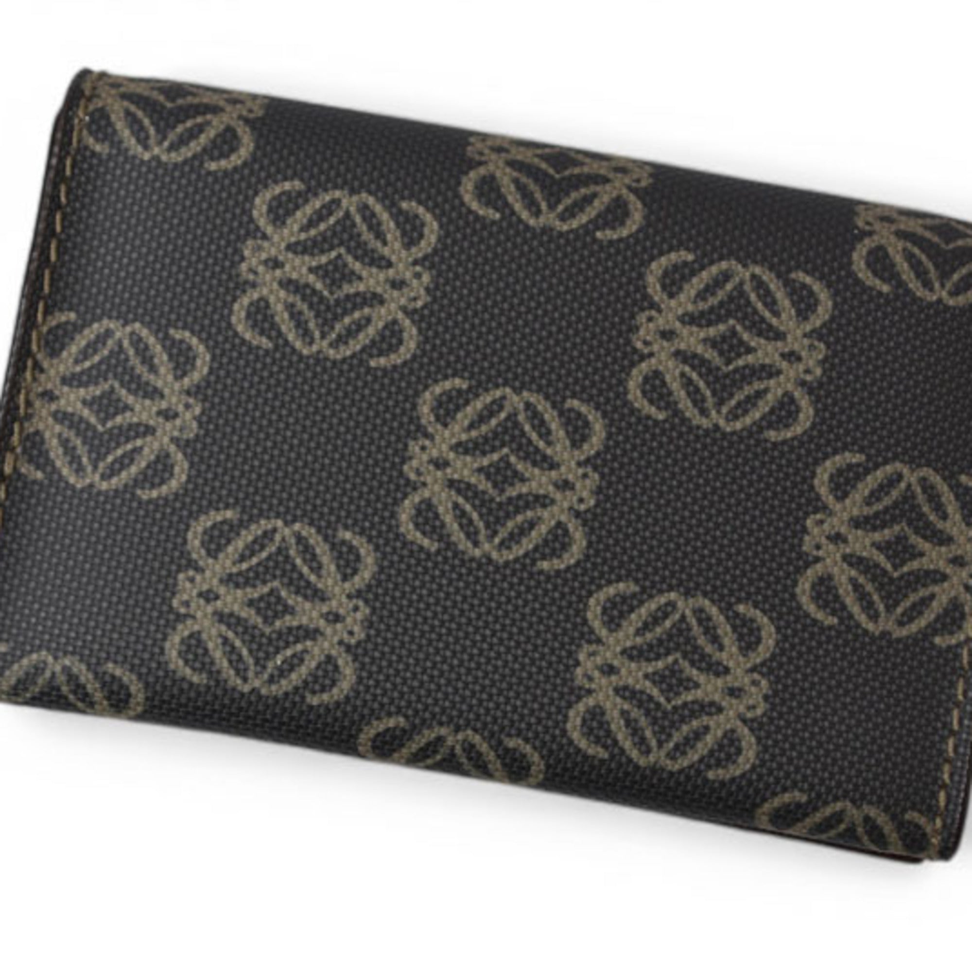 Loewe Brown Coated Canvas Coin Purse/Coin Case (Pre-Owned)