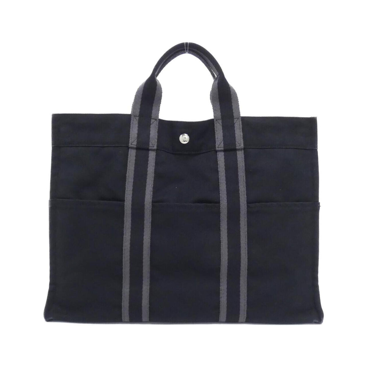 Hermes Black Canvas Handbag (Pre-Owned)