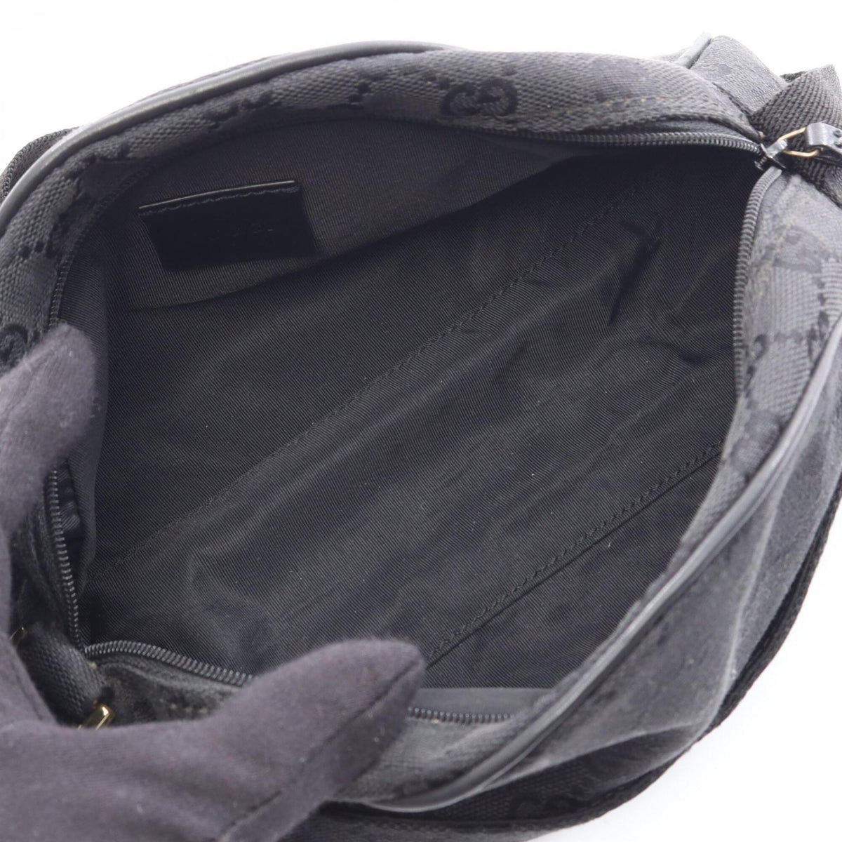 Gucci Black Canvas Leather Handbag (Pre-Owned)