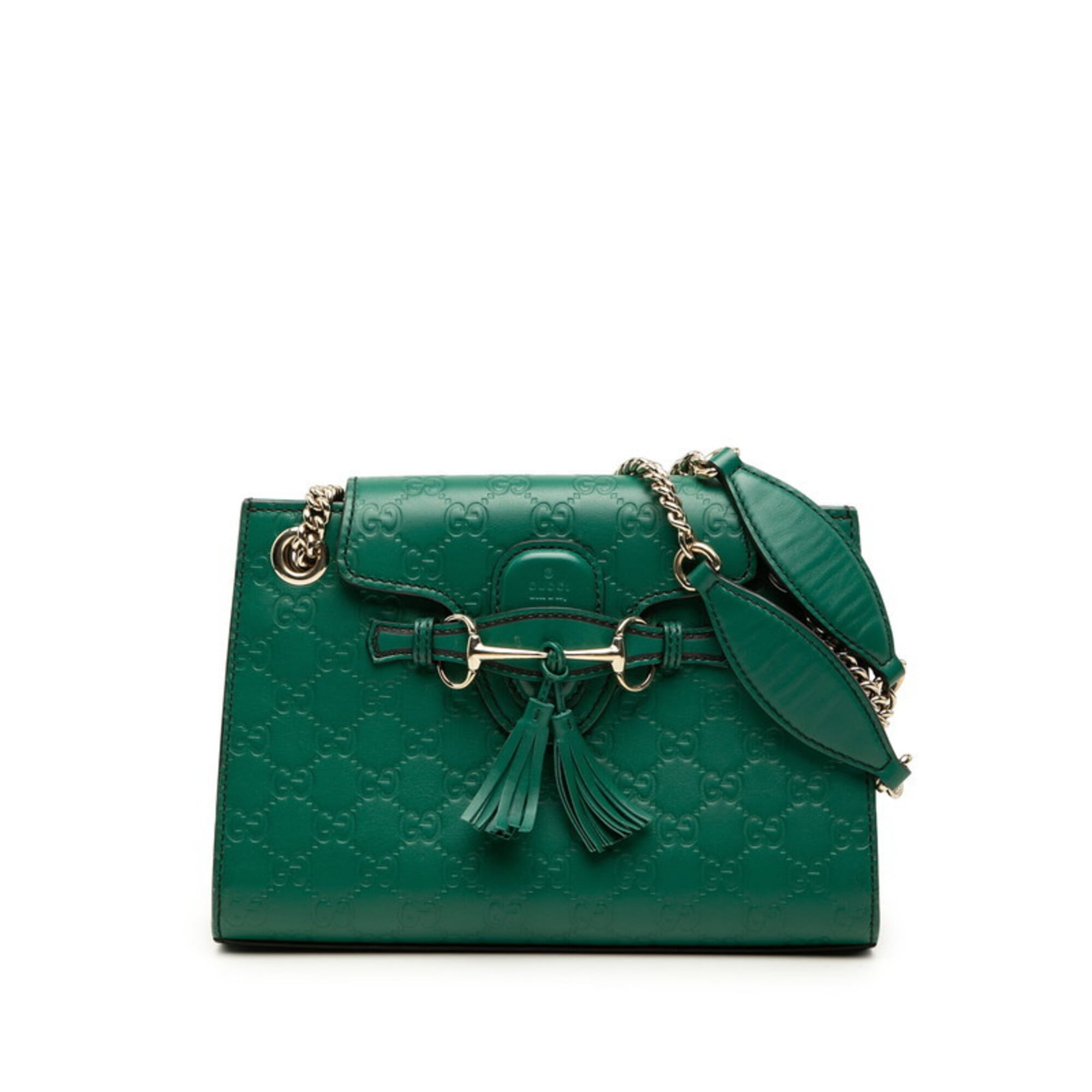 Gucci Green Leather Shoulder Bag (Pre-Owned)