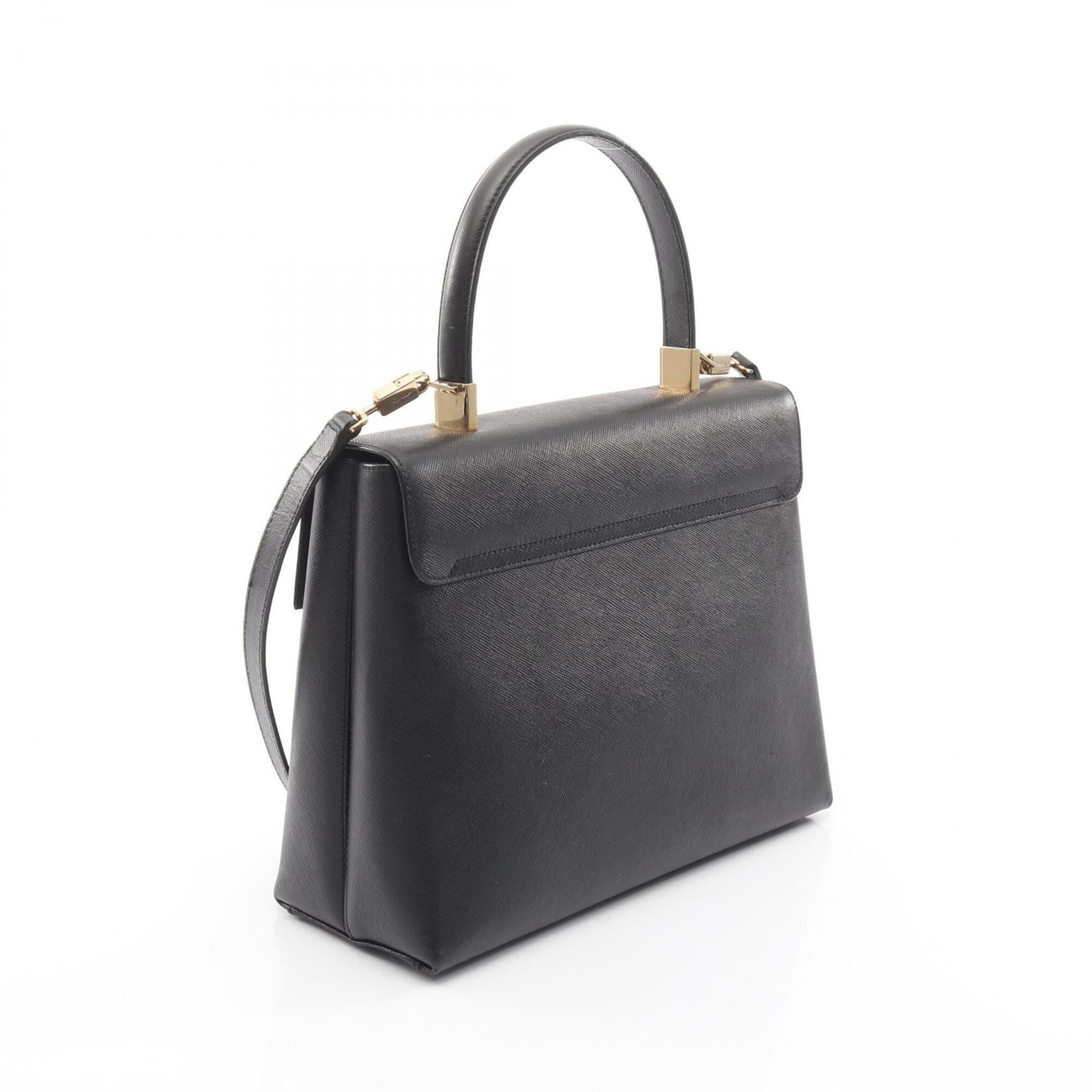 Salvatore Ferragamo Black Leather Handbag (Pre-Owned)