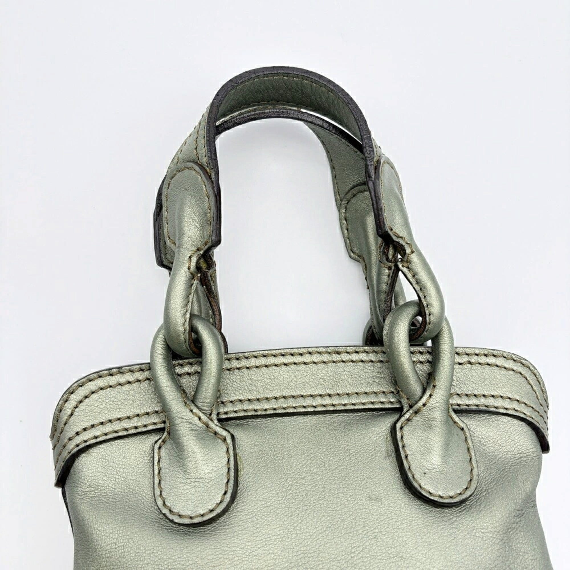 Loewe Moss Green Leather Shoulder Bag (Pre-Owned)