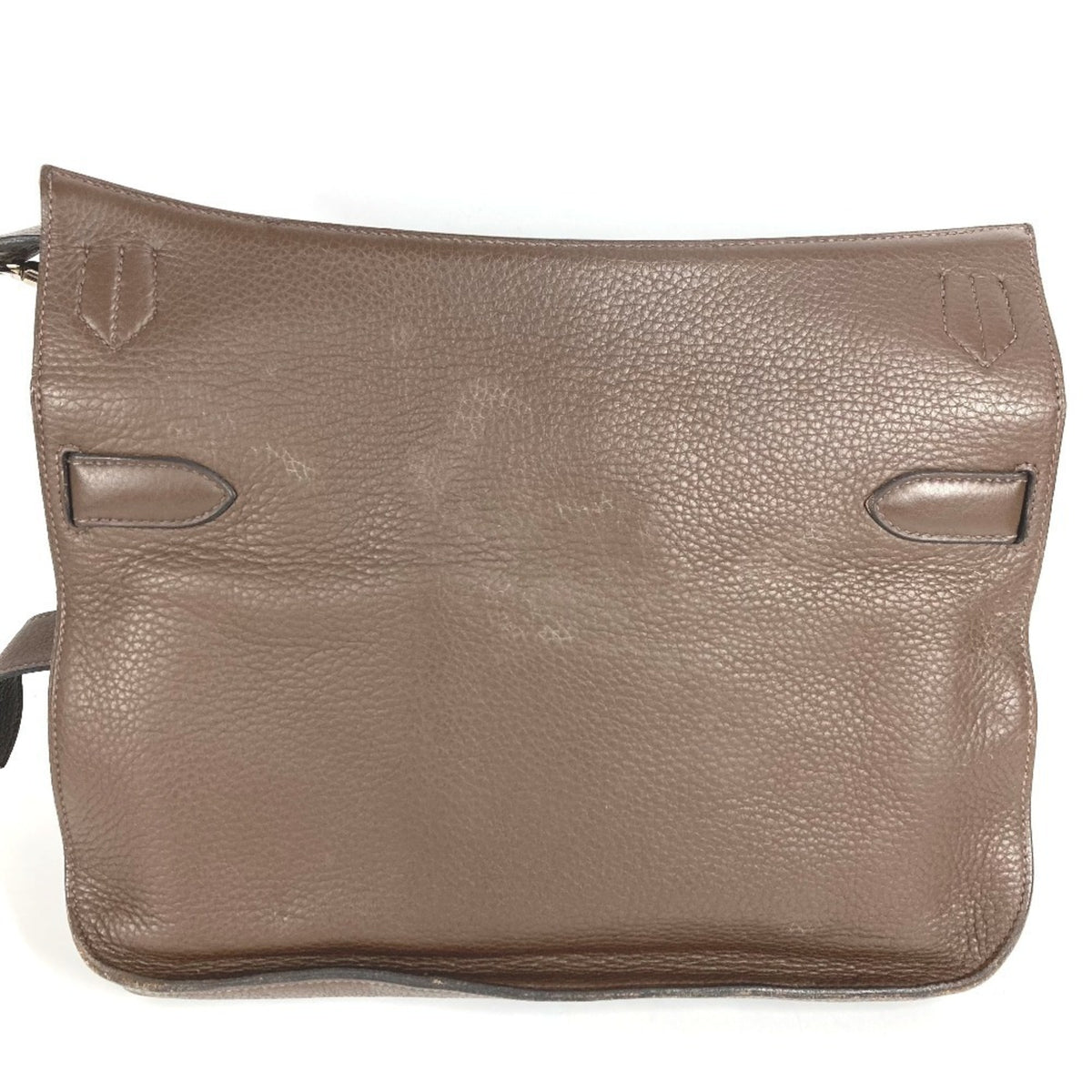 Hermes Jypsiere Dark Brown Taurillon Clemence Leather Shoulder Bag (Pre-Owned)