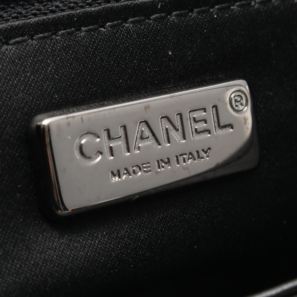 Chanel Black Blue Leather Spangles Handbag Shoulder Bag (Pre-Owned)