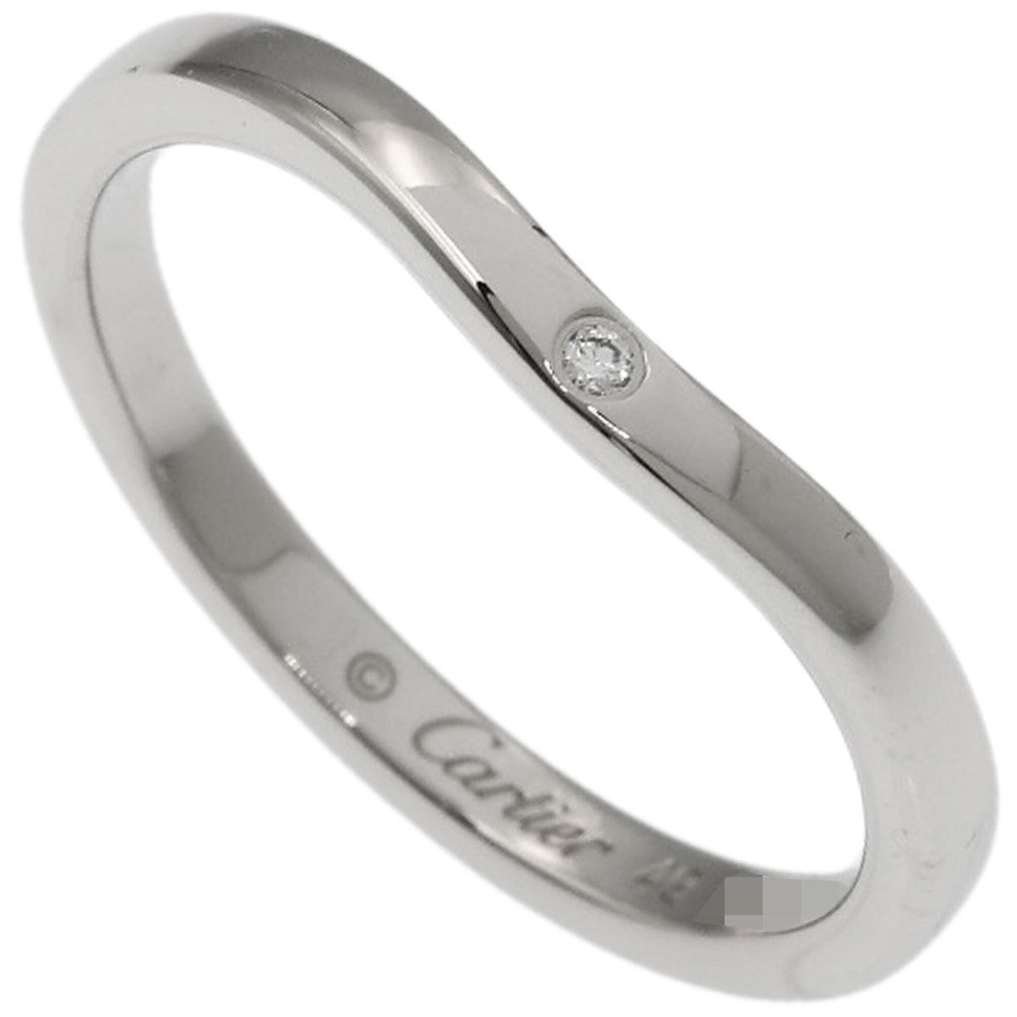 Cartier Platinum Platinum 950 Band Ring (Pre-Owned)