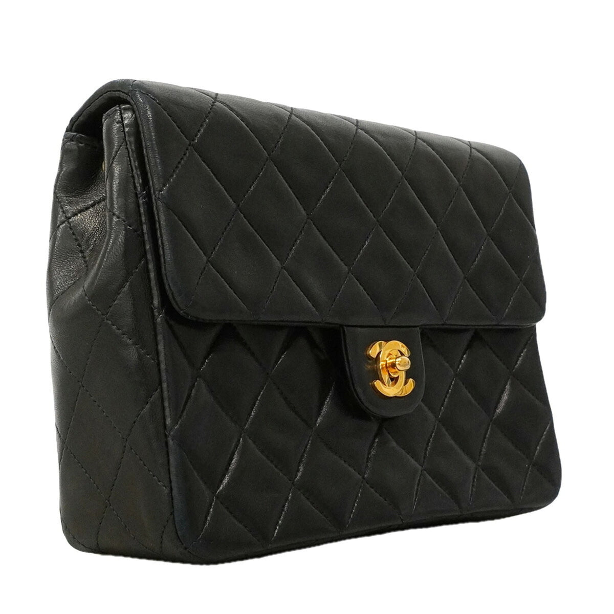 Chanel Black Leather Shoulder Bag (Pre-Owned)