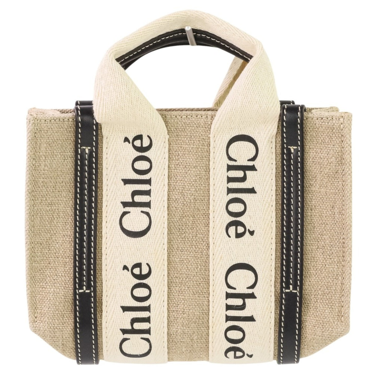 Chloé Beige Black Shoulder Bag (Pre-Owned)