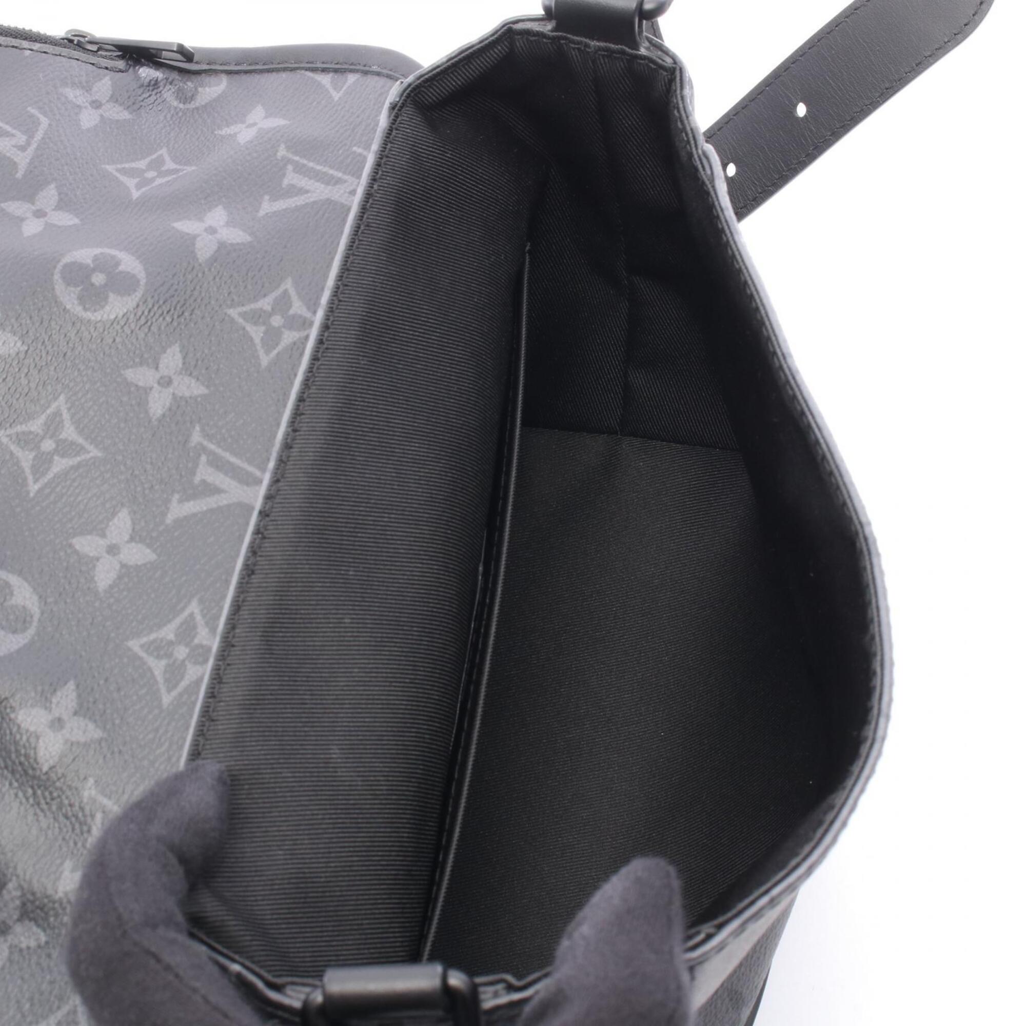 Louis Vuitton Monogram Eclipse Black Gray Coated Canvas Leather Shoulder Bag (Pre-Owned)